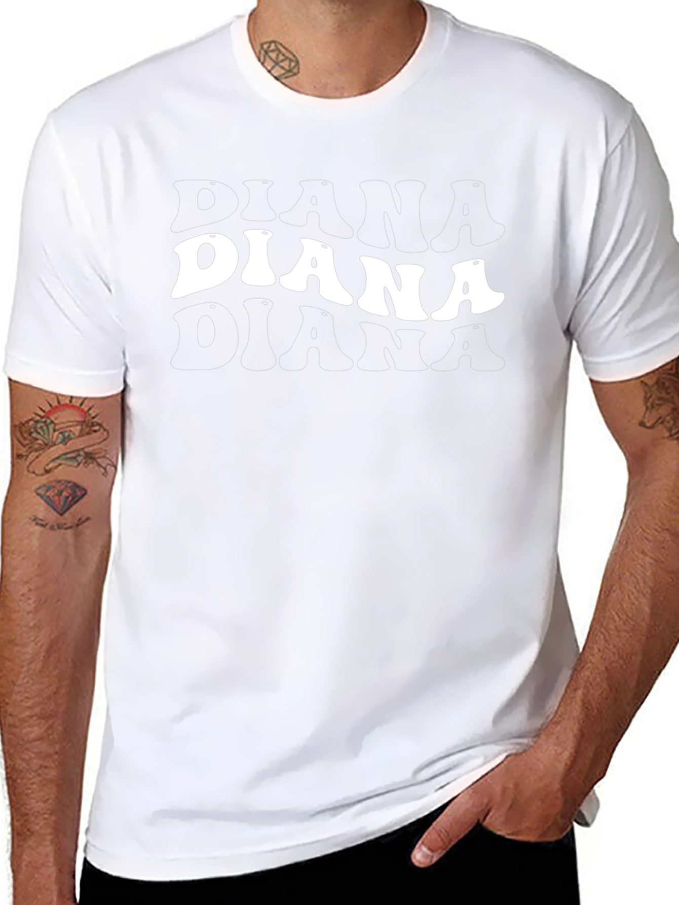 Diana T-Shirt - Retro Style Word Graphic Tee