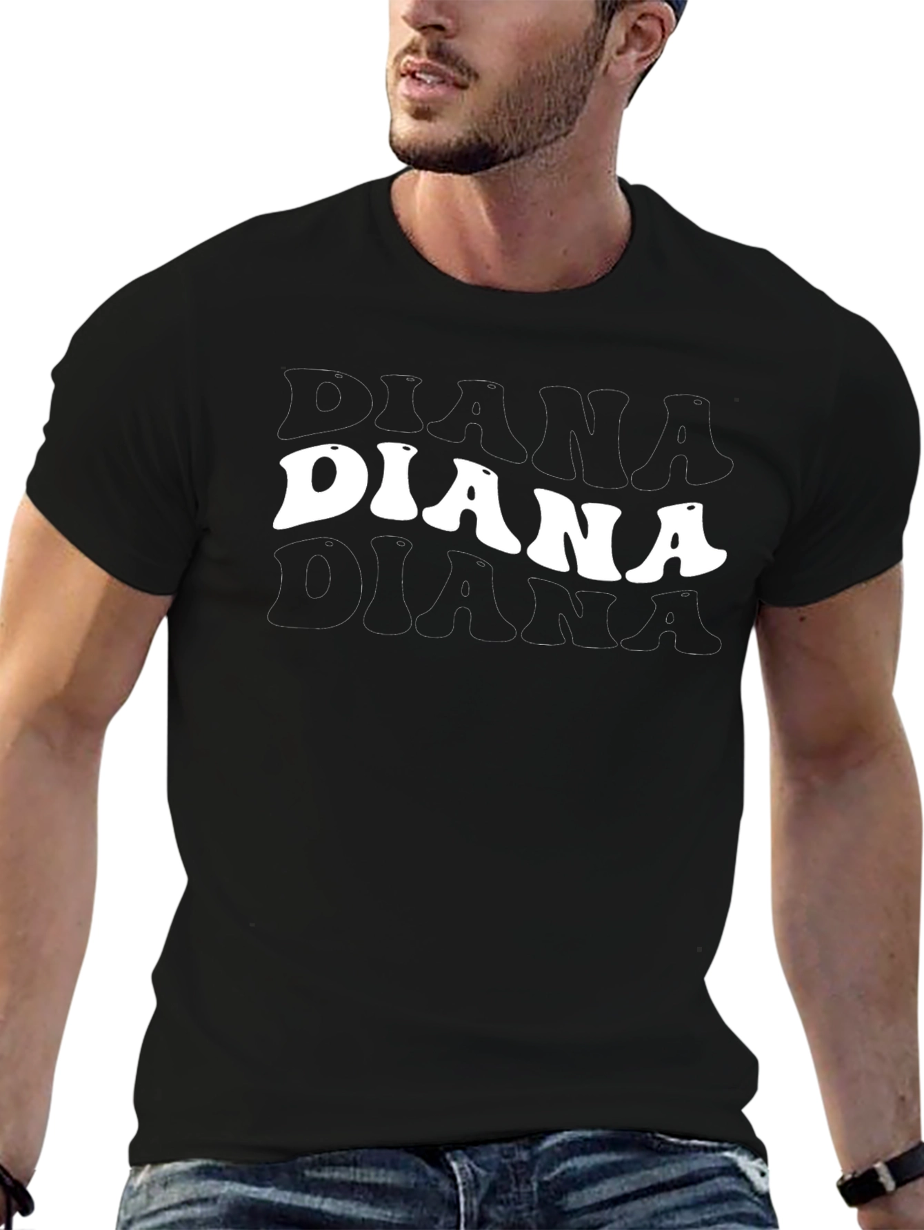 Diana T-Shirt - Retro Style Word Graphic Tee