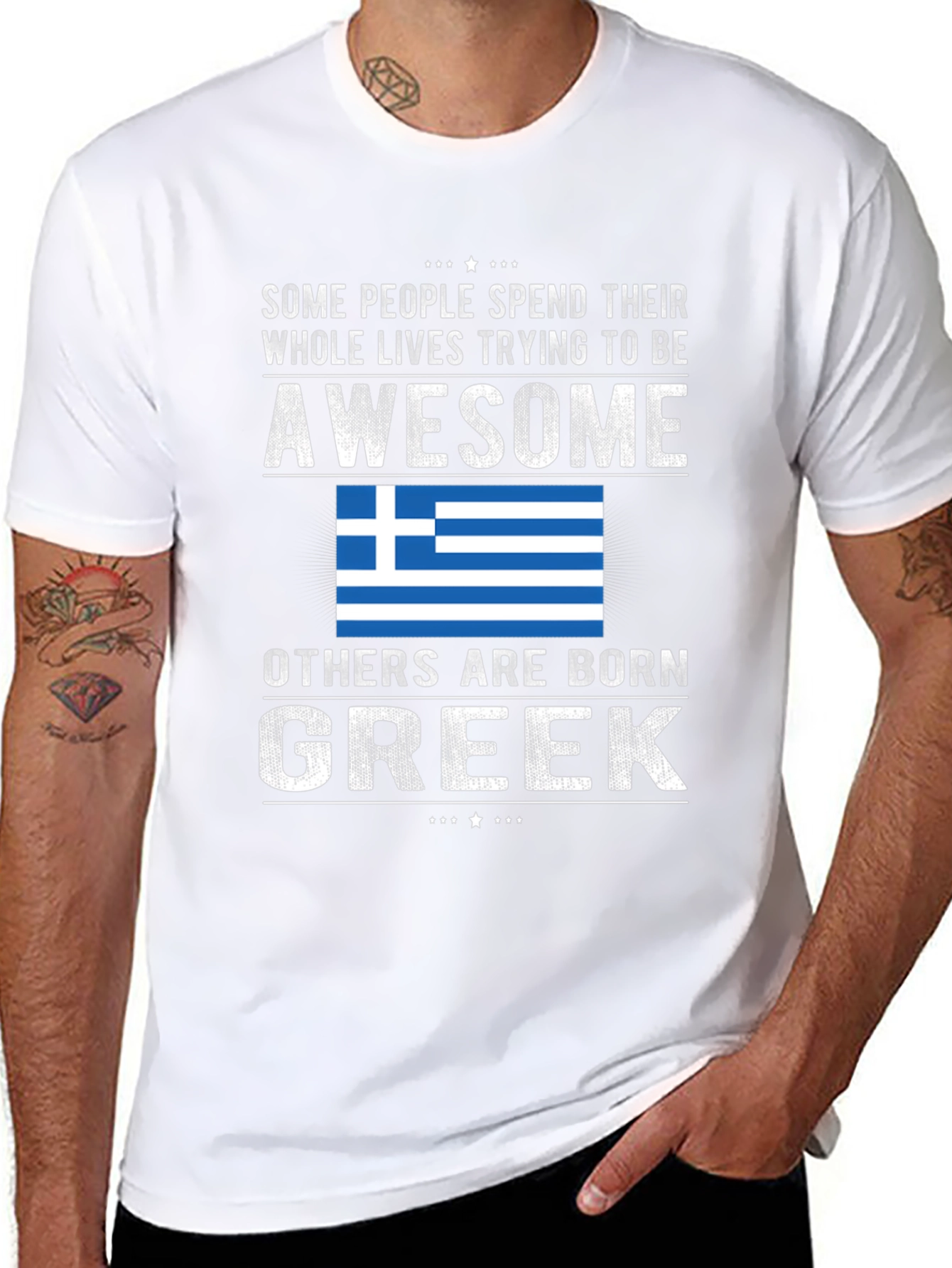 Born Greek T-Shirt - Awesome Tee