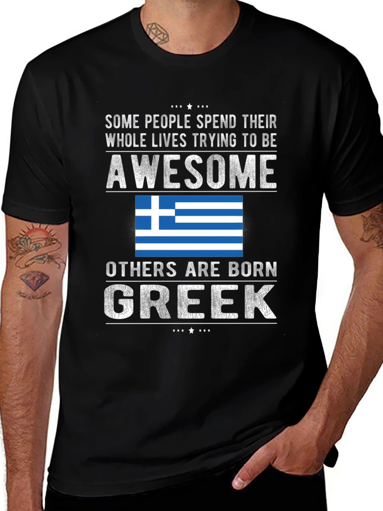 Born Greek T-Shirt - Awesome Tee