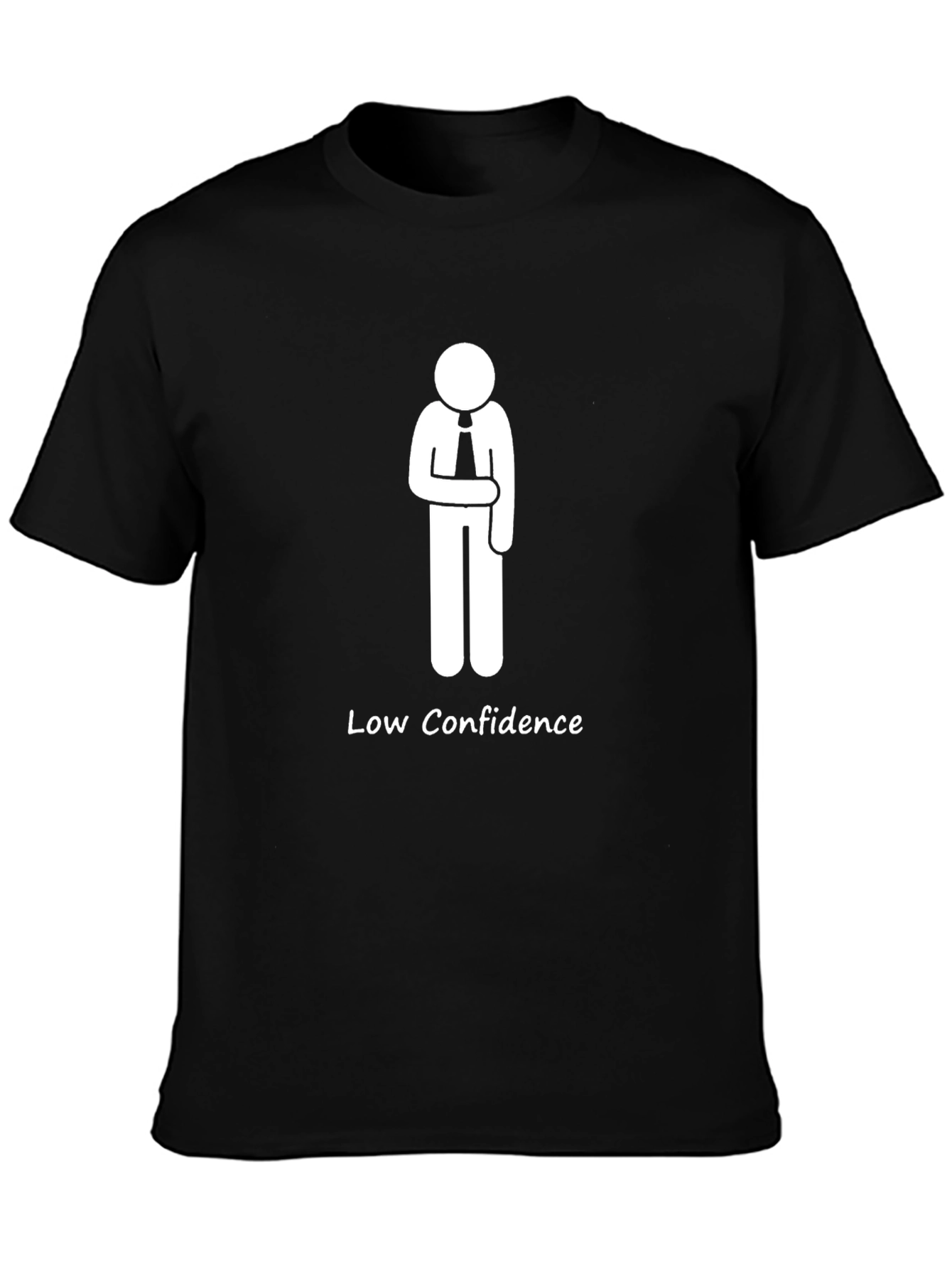 Low Confidence Funny Graphic Tee - Black T-Shirt