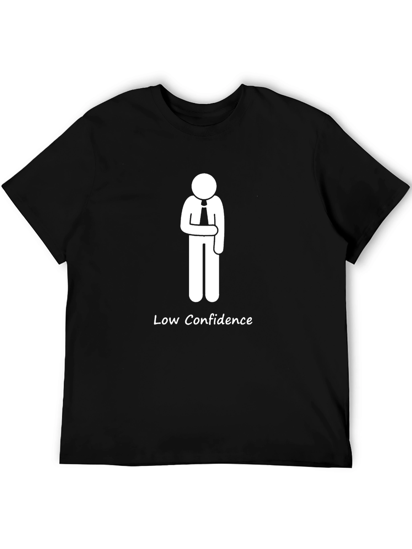 Low Confidence Funny Graphic Tee - Black T-Shirt