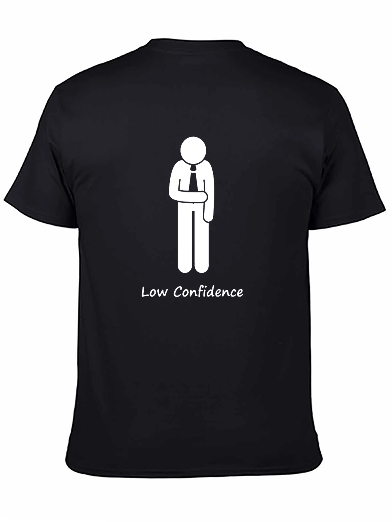 Low Confidence Funny Graphic Tee - Black T-Shirt
