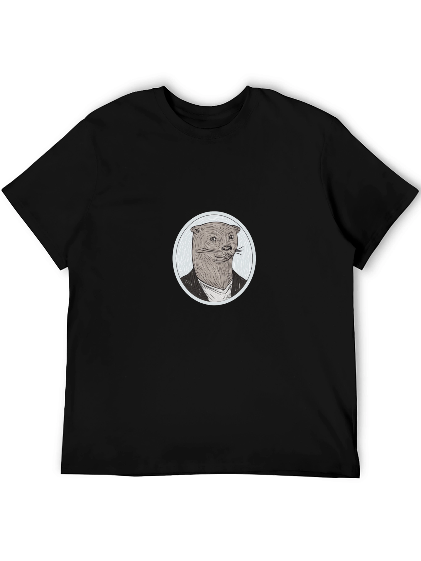Otter in Suit Graphic Tee - Novelty T-Shirt