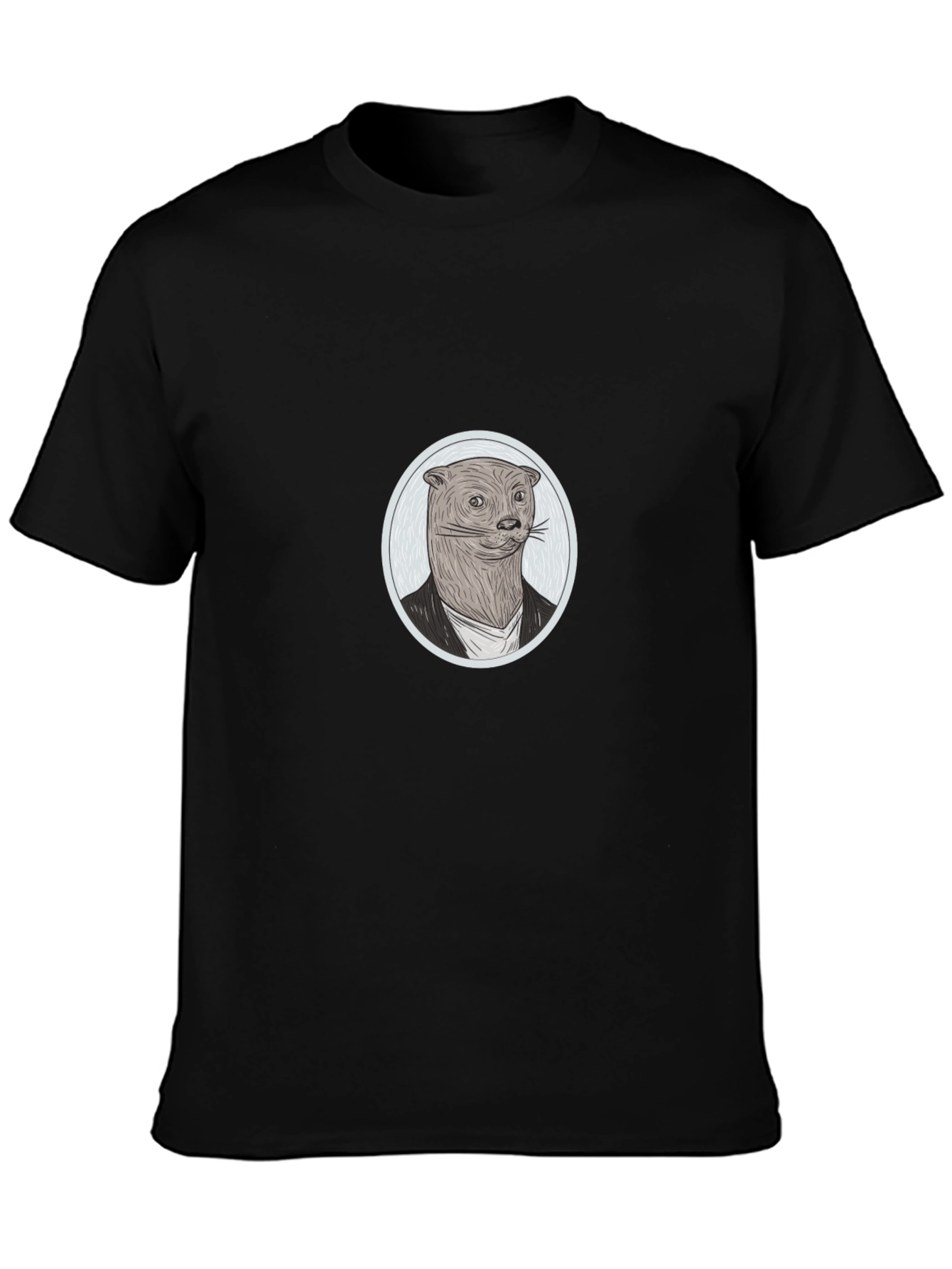 Otter in Suit Graphic Tee - Novelty T-Shirt