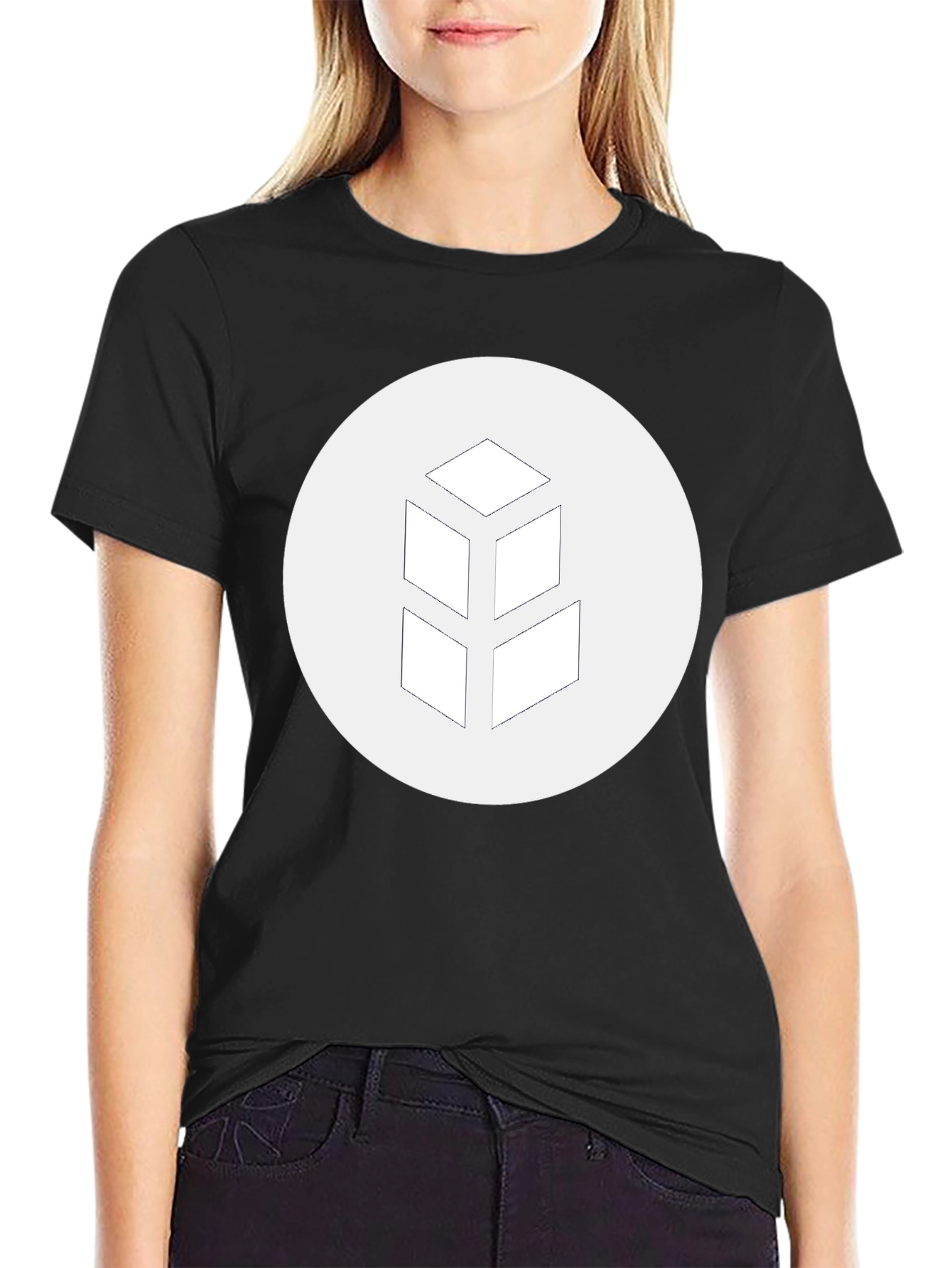 Geometric Logo Black T-Shirt