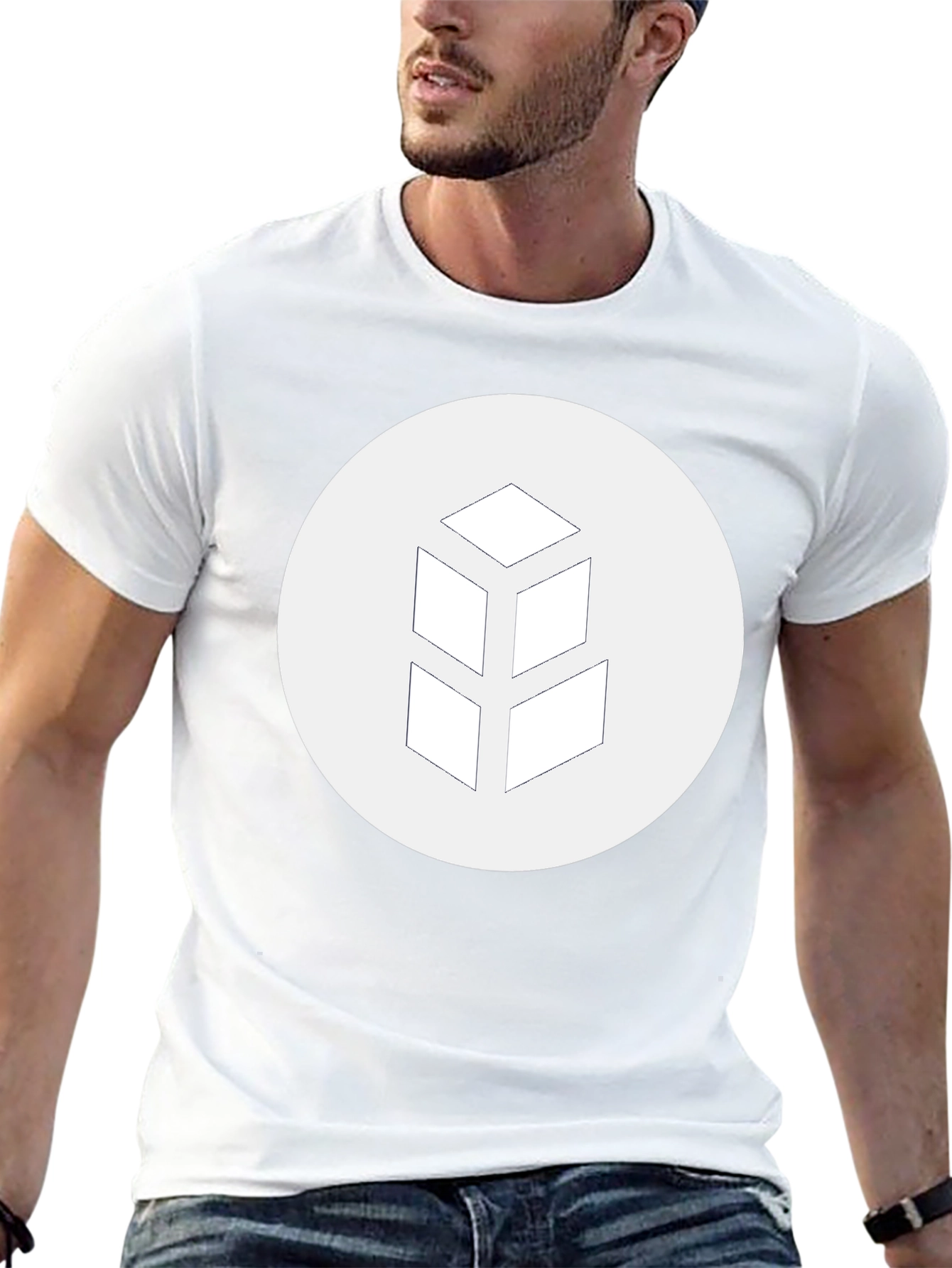 Geometric Logo Black T-Shirt