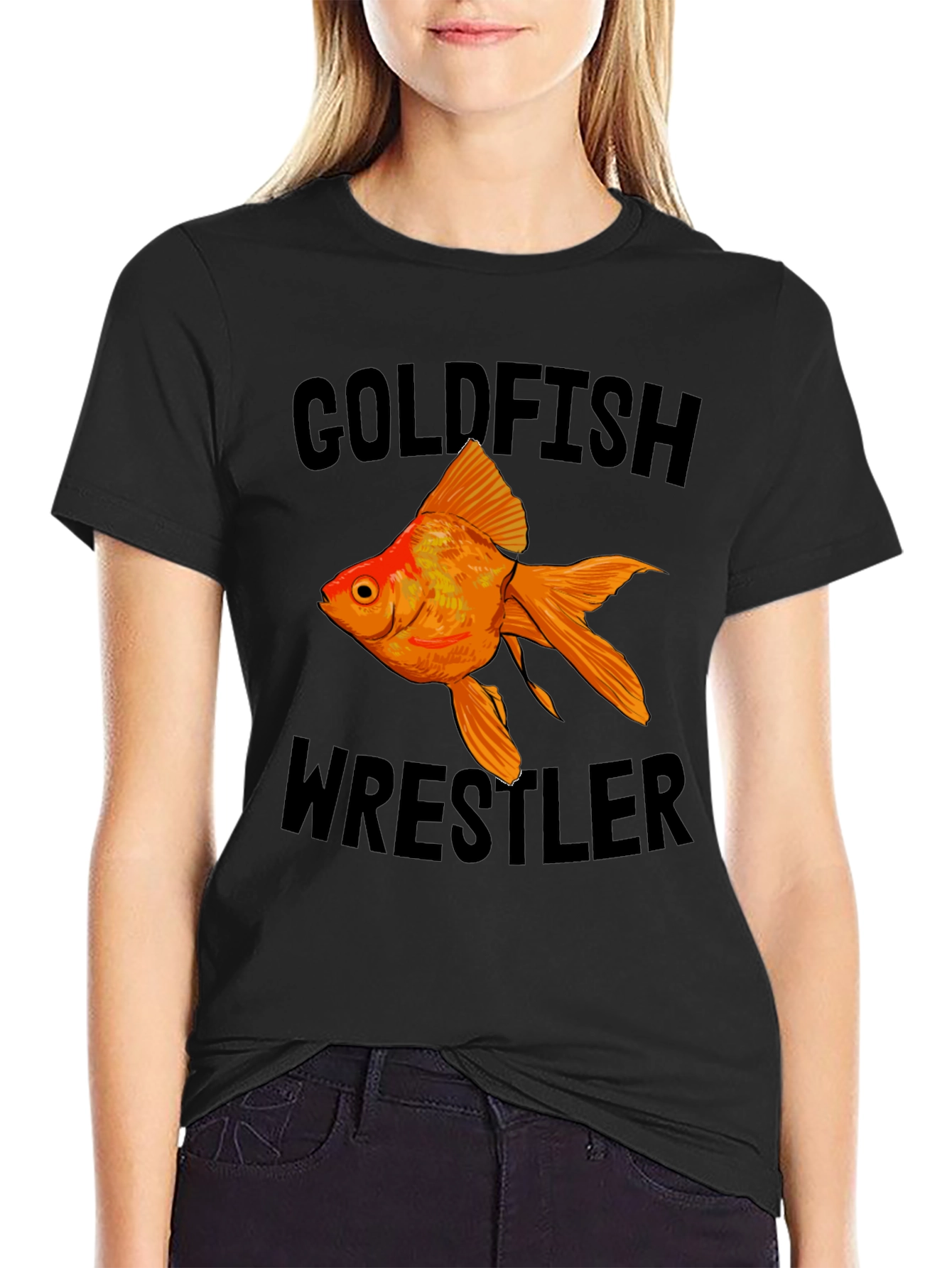 Goldfish Wrestler Graphic T-Shirt
