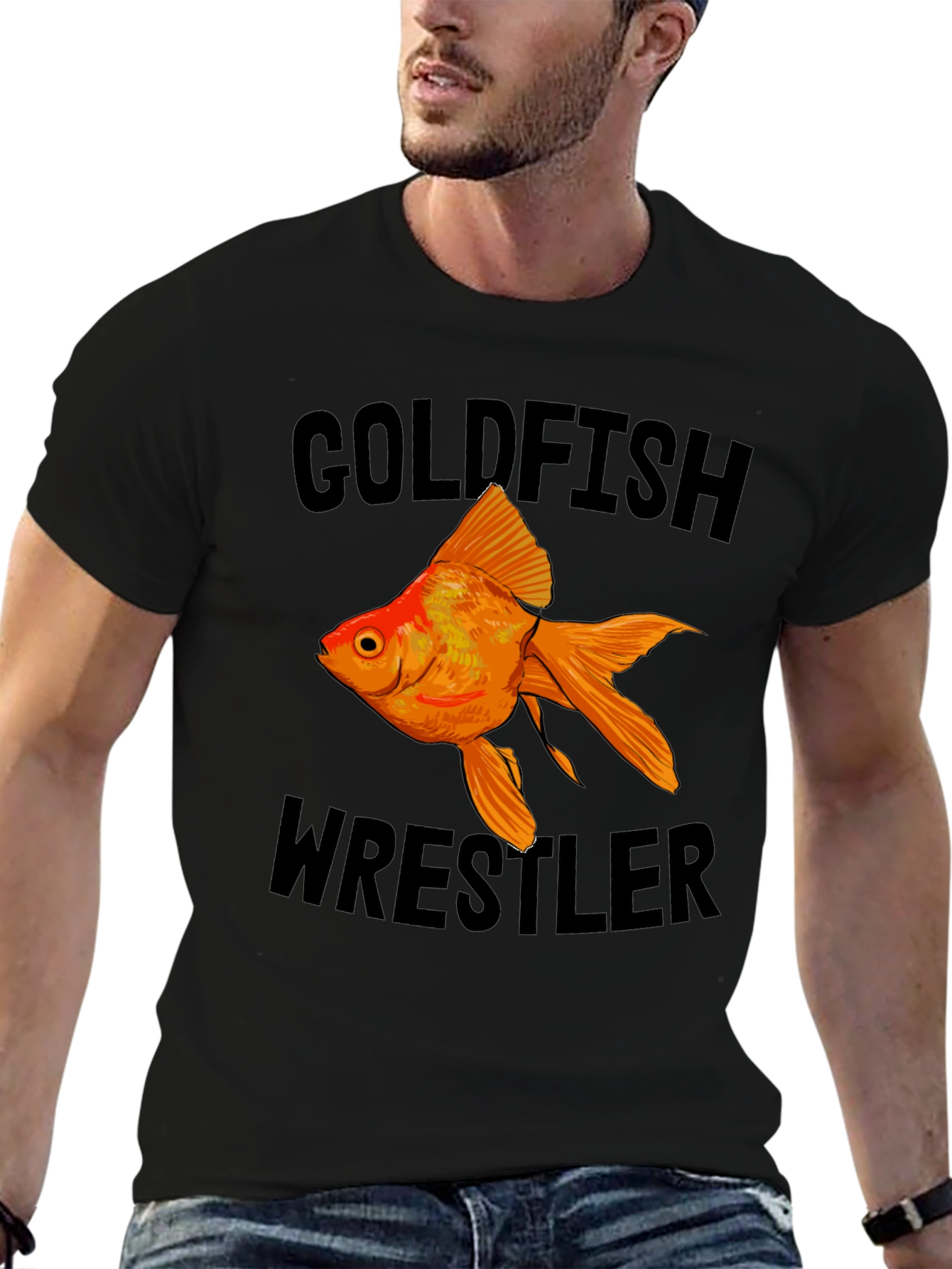 Goldfish Wrestler Graphic T-Shirt