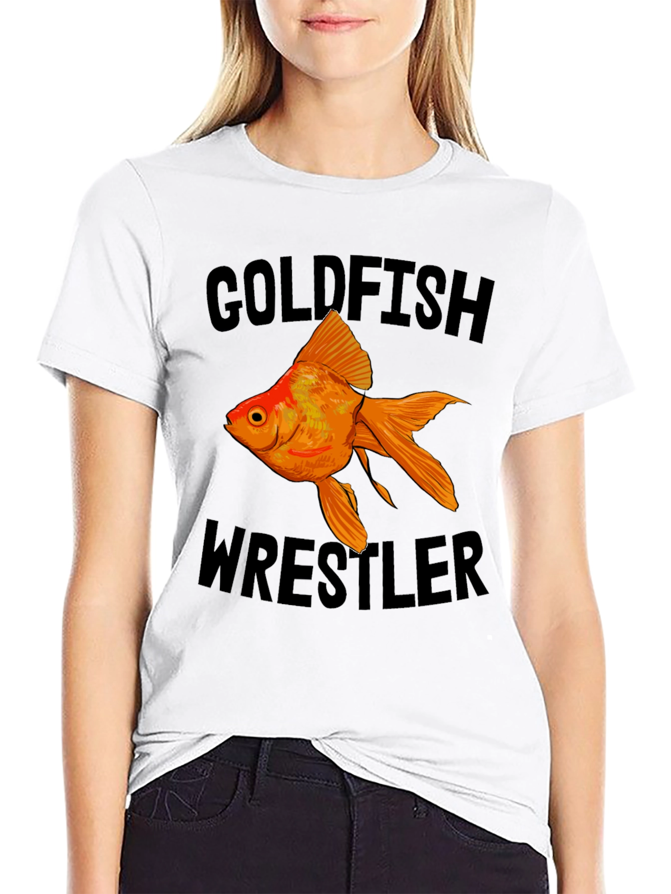 Goldfish Wrestler Graphic T-Shirt