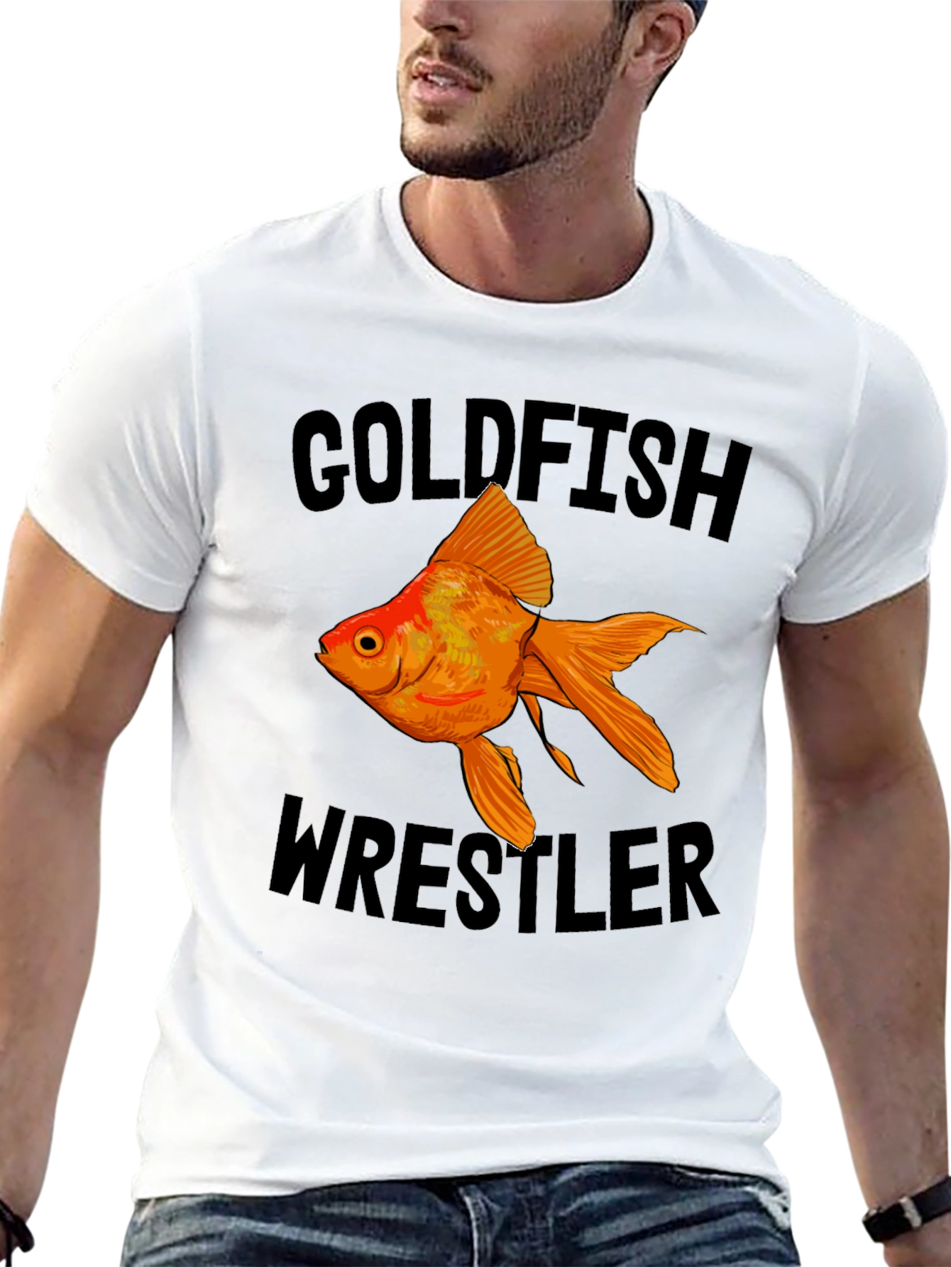 Goldfish Wrestler Graphic T-Shirt