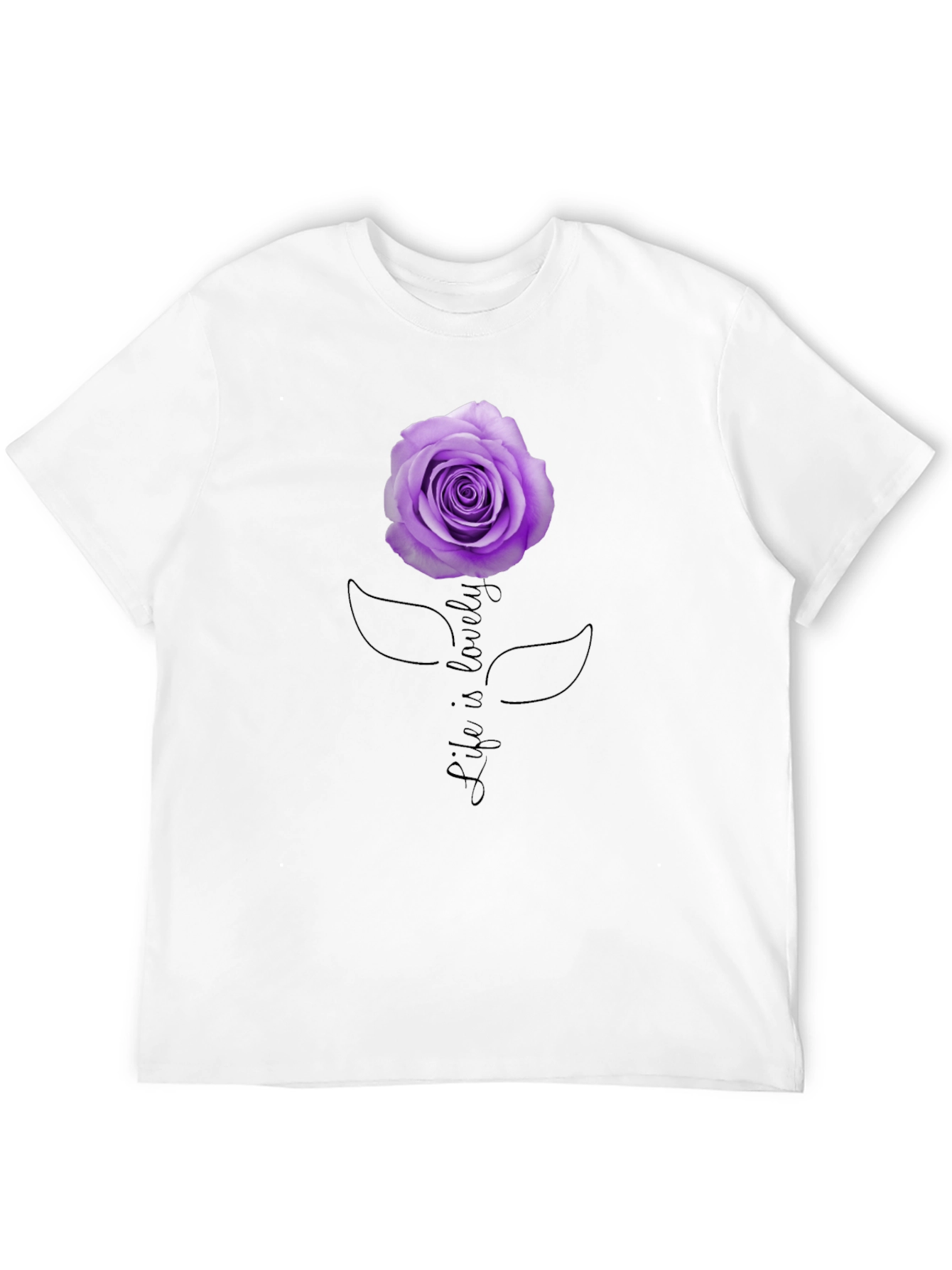 Life is Lovely Rose Graphic Tee - Black