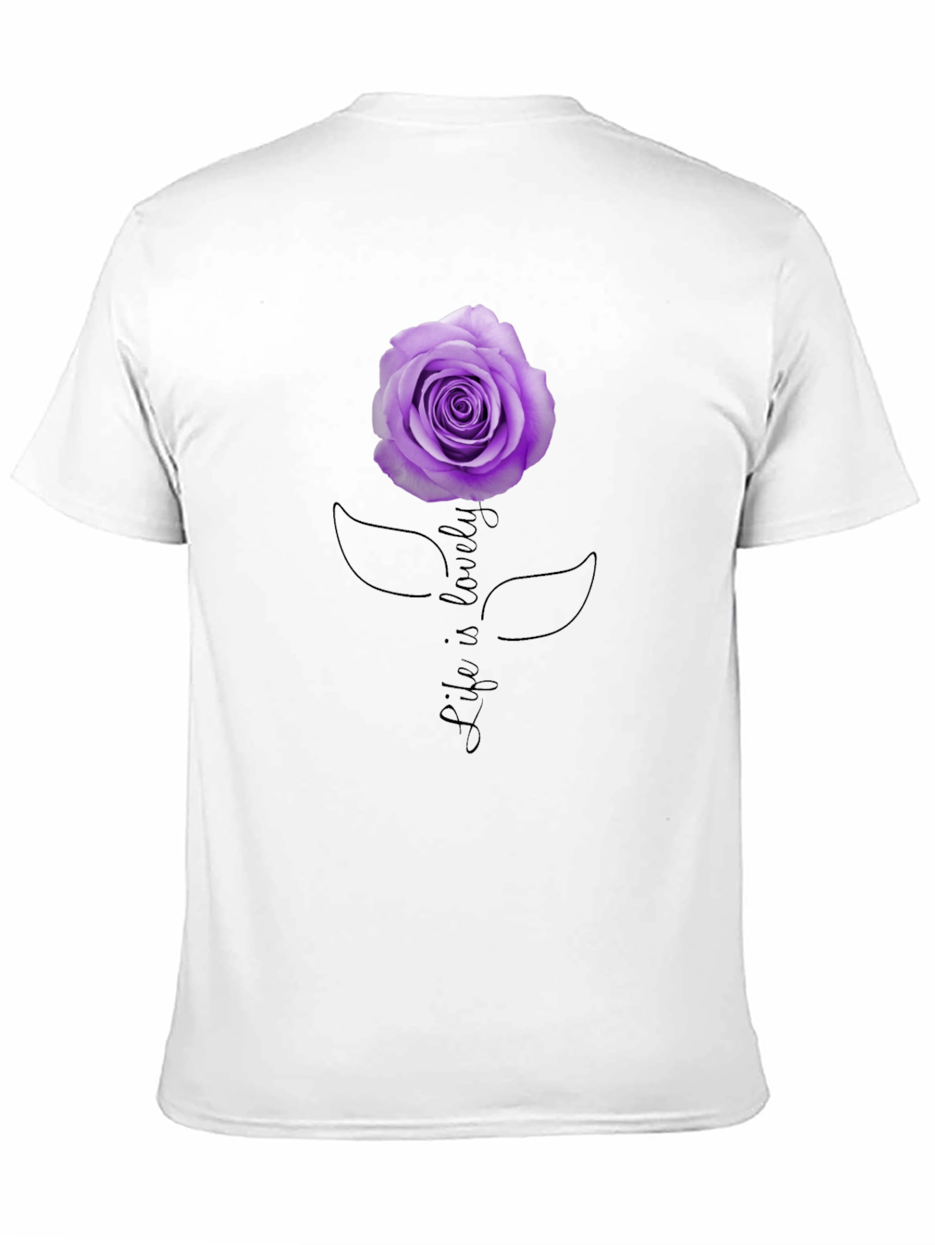 Life is Lovely Rose Graphic Tee - Black