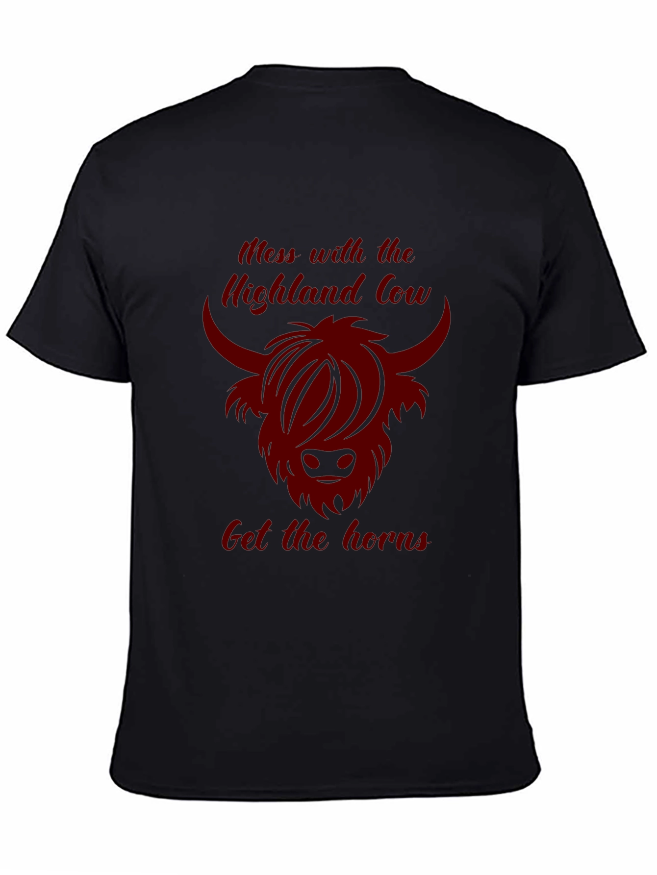 Highland Cow Graphic Tee - Dark Humor T-Shirt