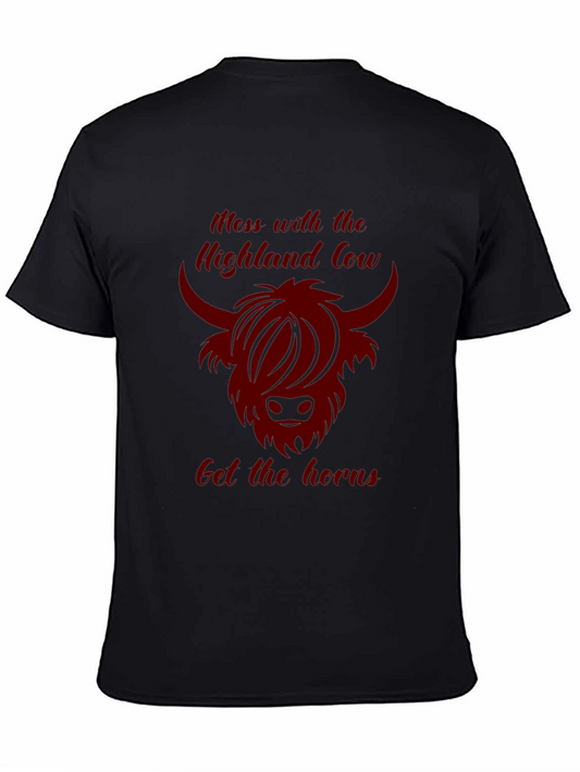 Highland Cow Graphic Tee - Dark Humor T-Shirt