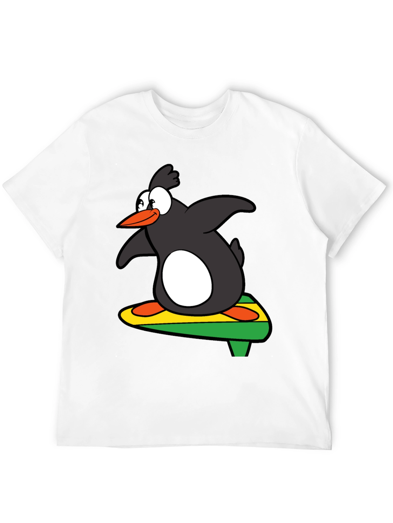 Surfing Penguin Graphic Tee - Cool & Fun Design