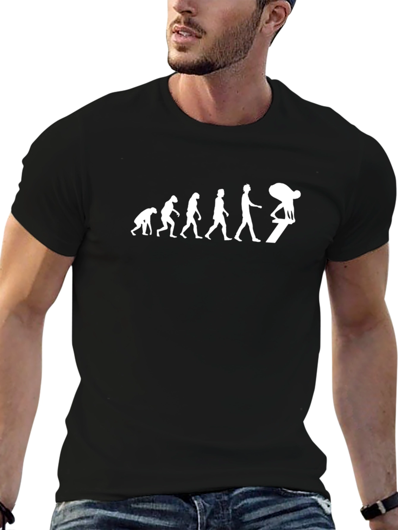Evolution Skateboarder Black T-Shirt