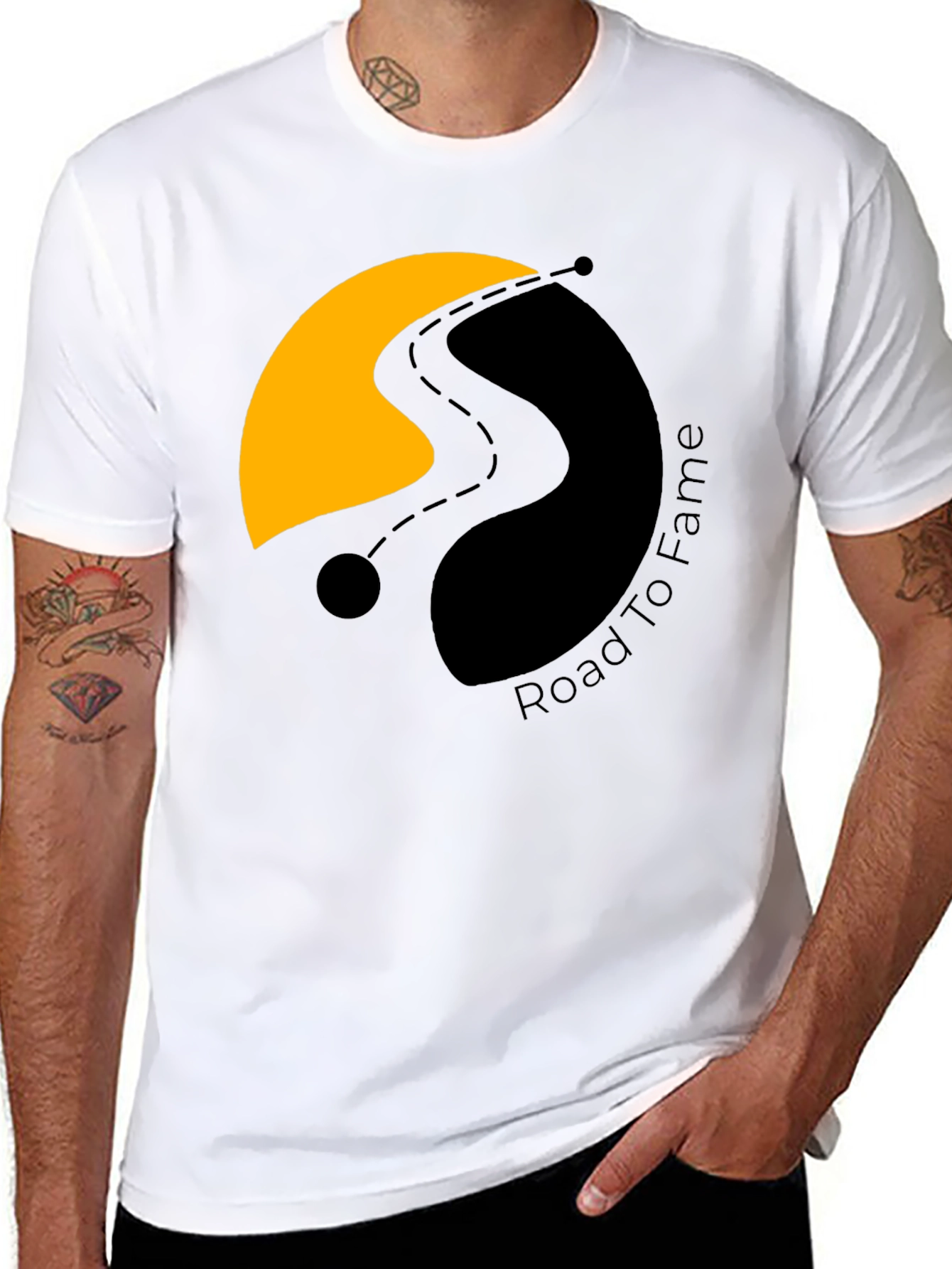 Road To Fame Black T-Shirt