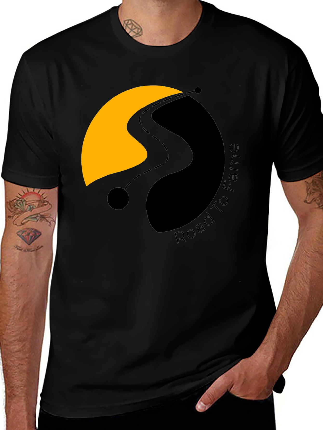 Road To Fame Black T-Shirt