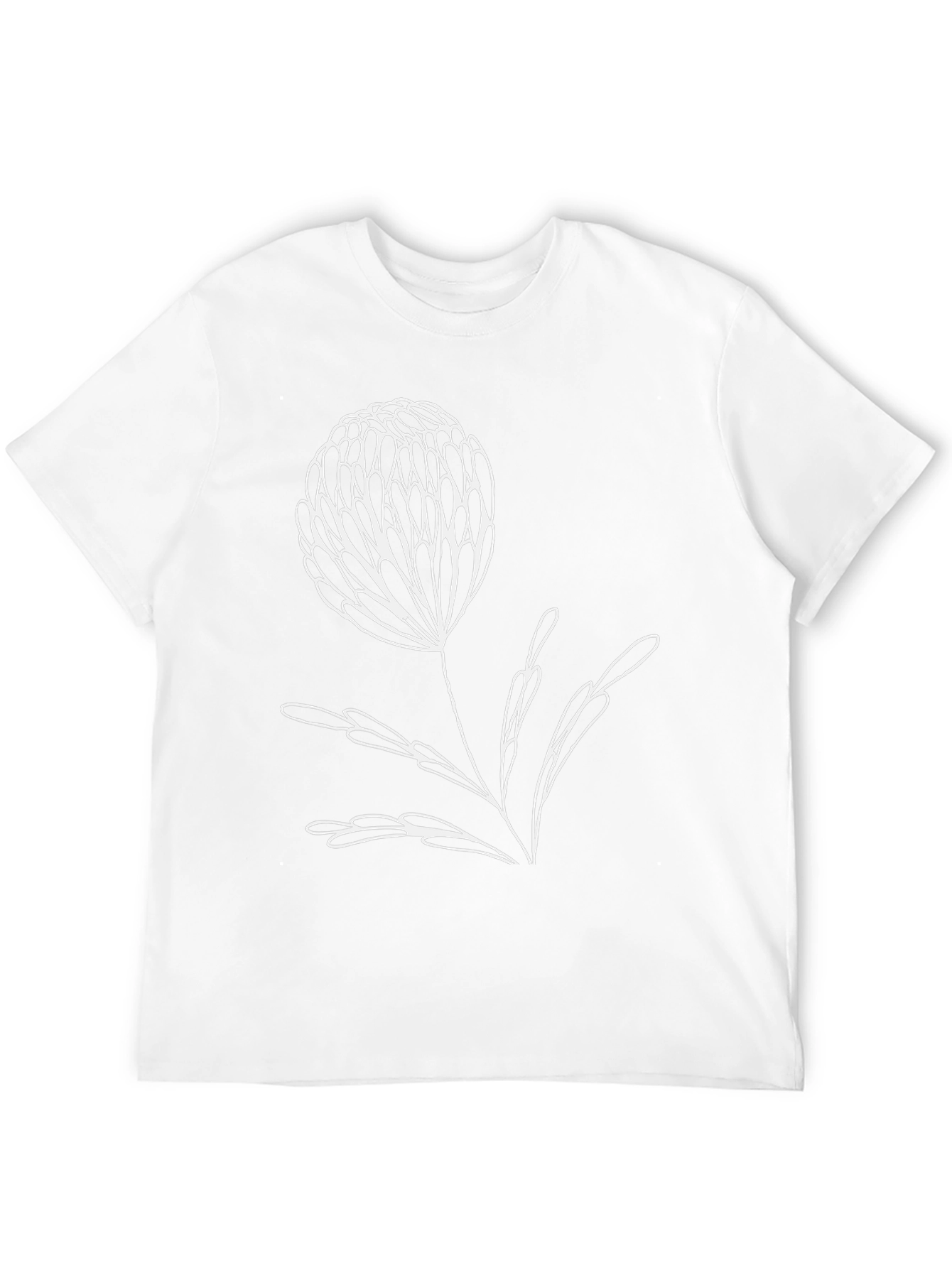 Modern Floral Graphic Tee - Black
