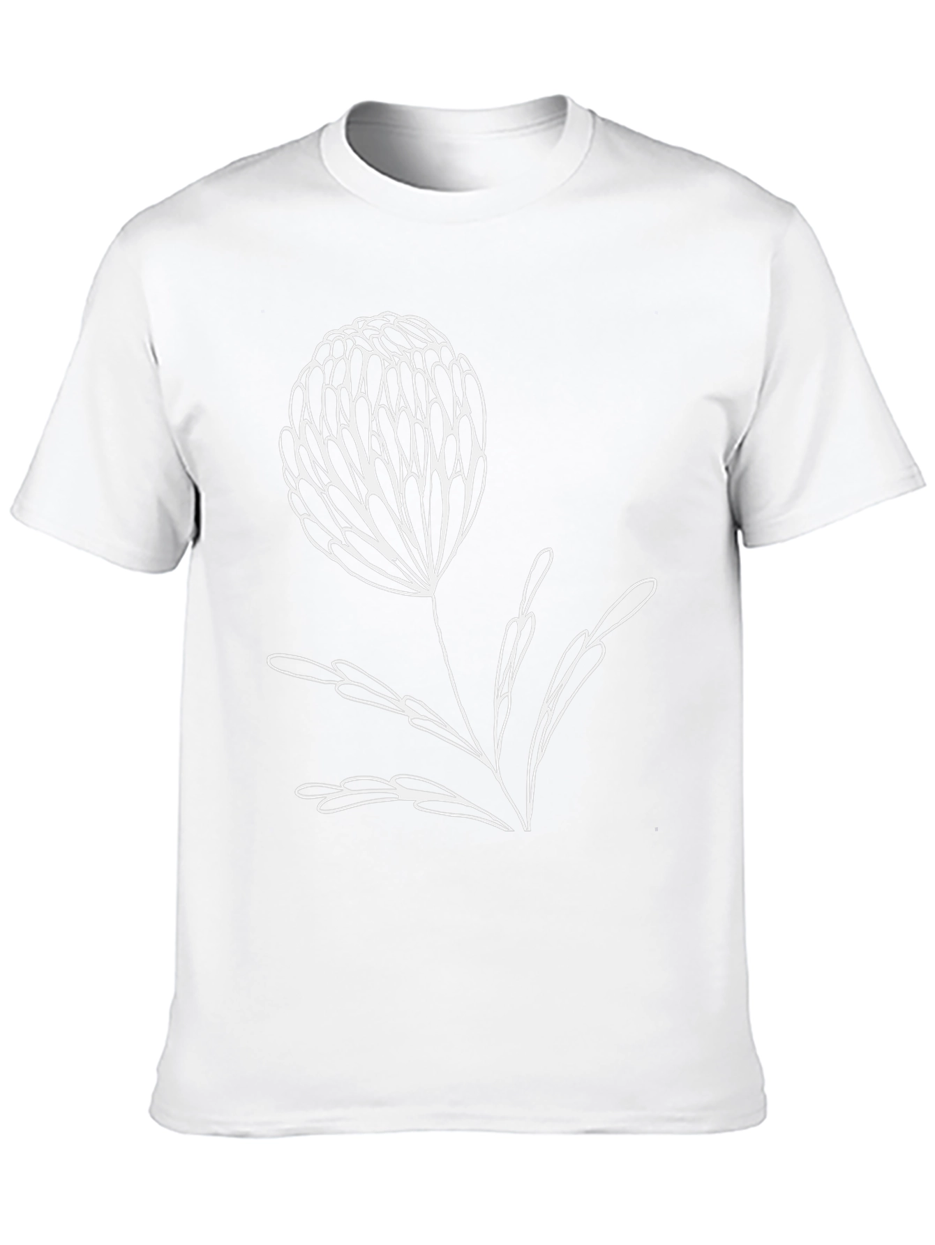 Modern Floral Graphic Tee - Black