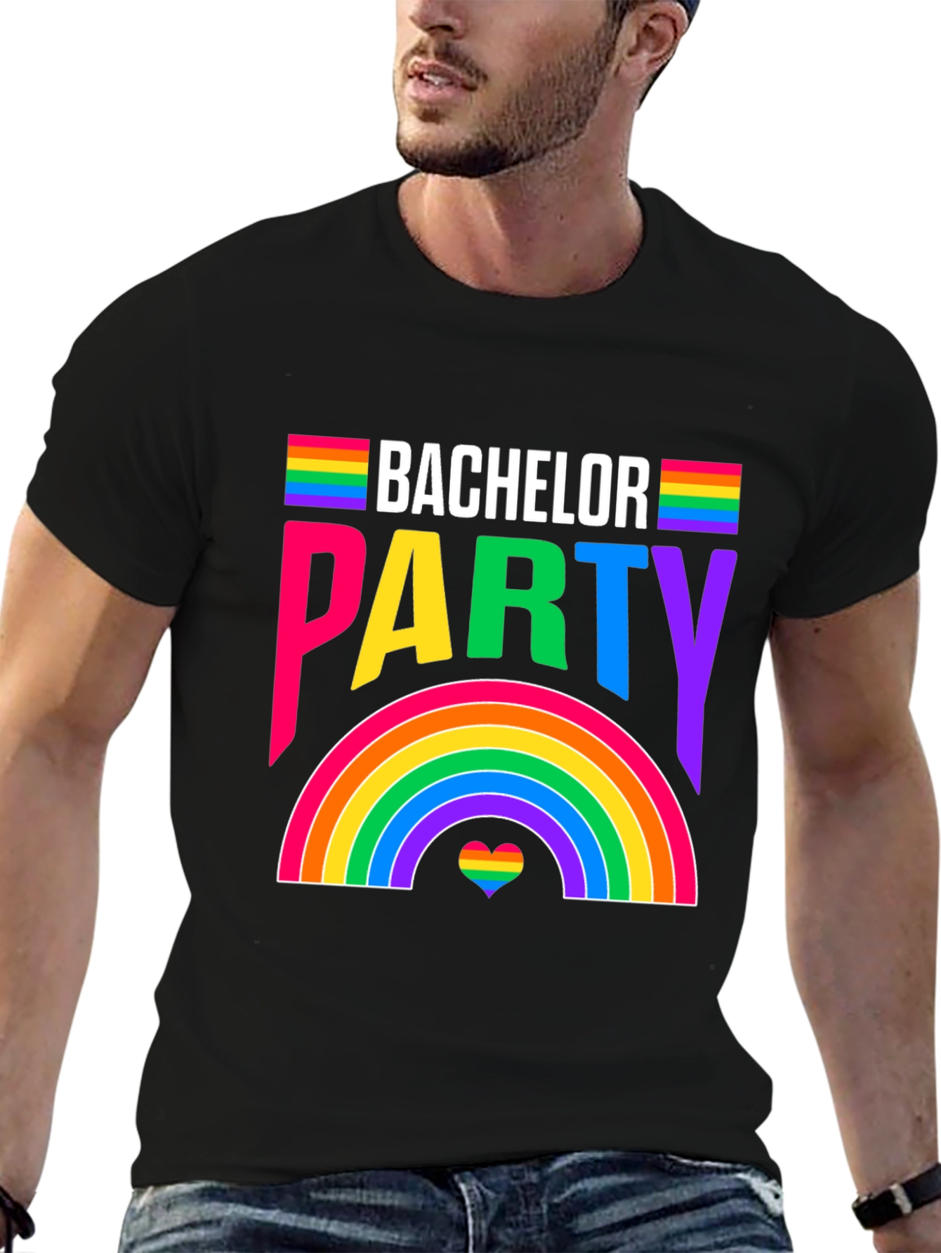 Bachelor Party Rainbow Pride T-Shirt