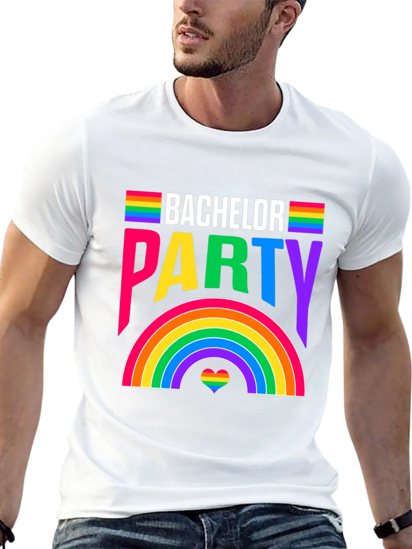 Bachelor Party Rainbow Pride T-Shirt