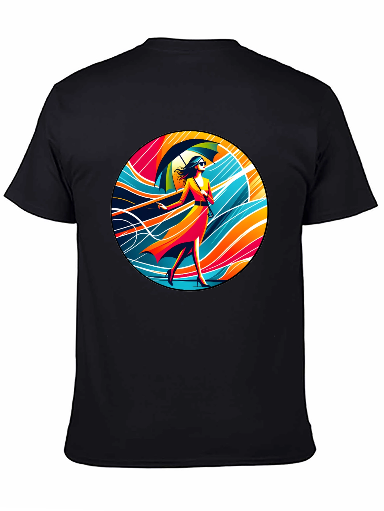 Stylish Woman Umbrella T-Shirt