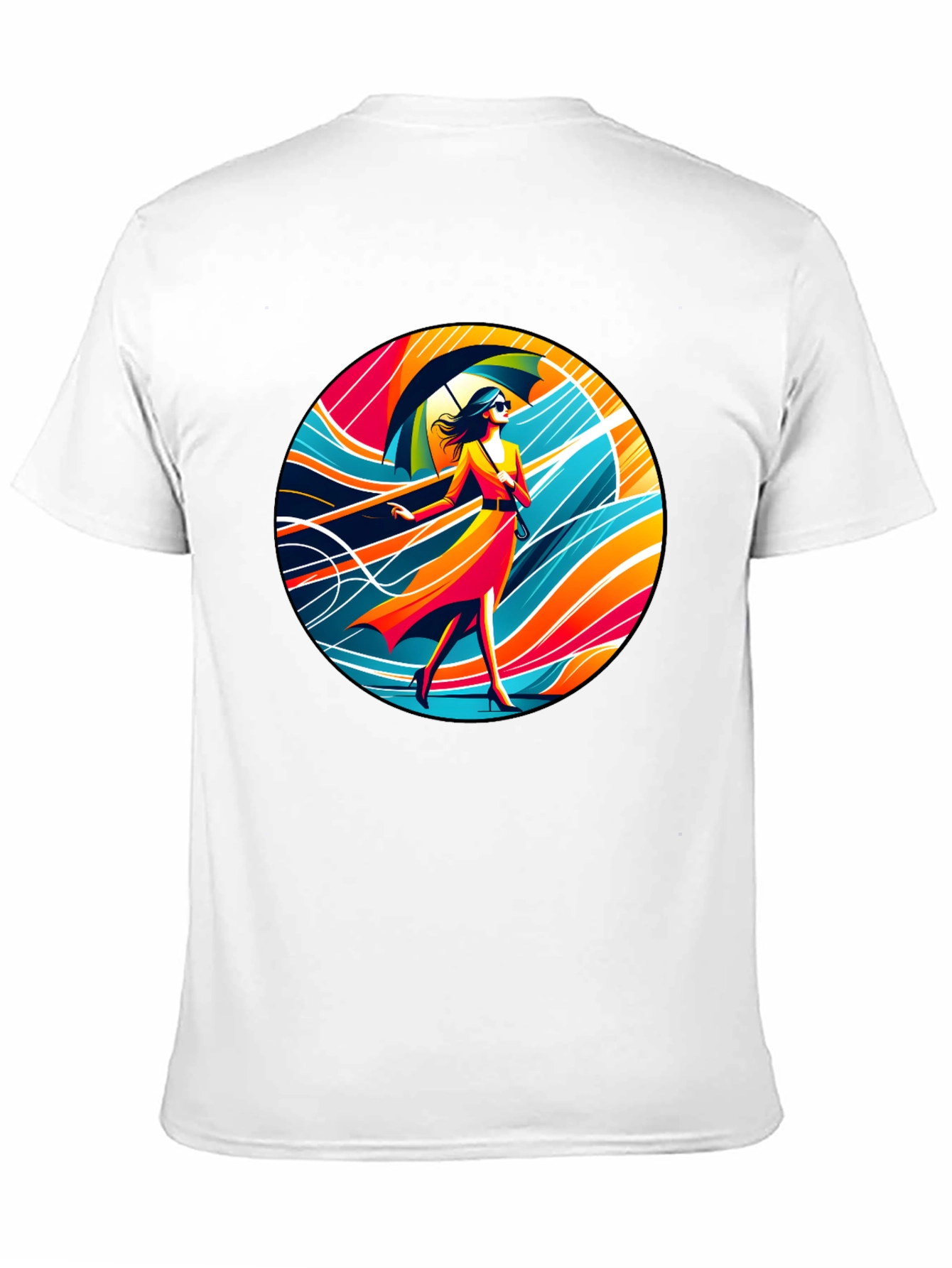 Stylish Woman Umbrella T-Shirt
