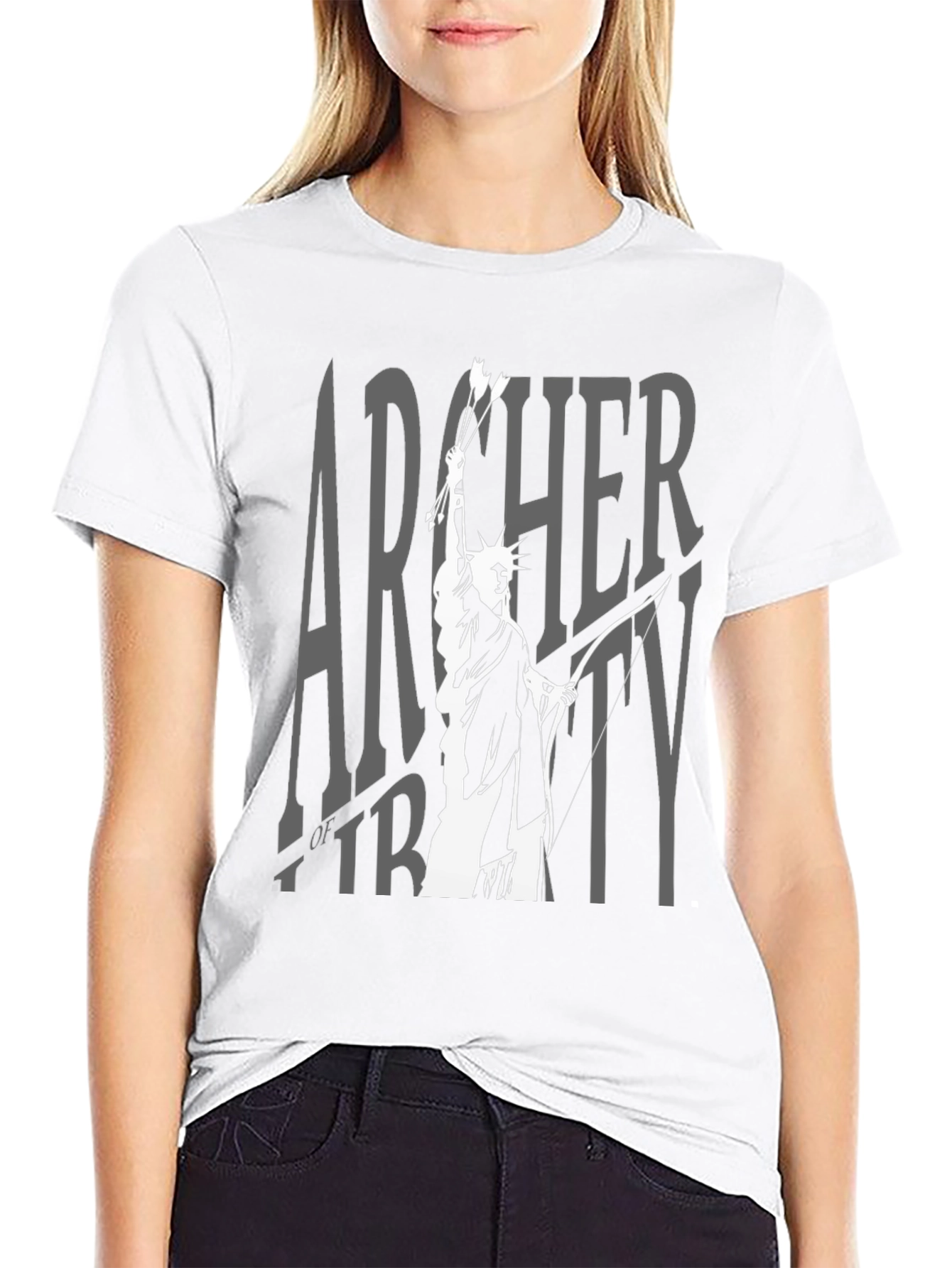 Archer of Liberty Graphic T-Shirt - Black Cotton Tee