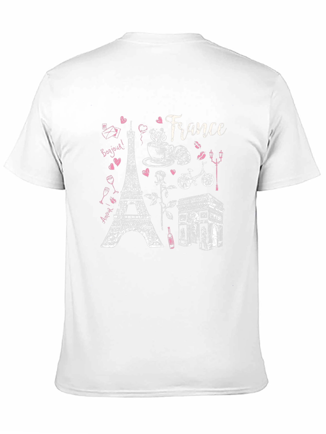 France Landmarks Graphic Tee - Black