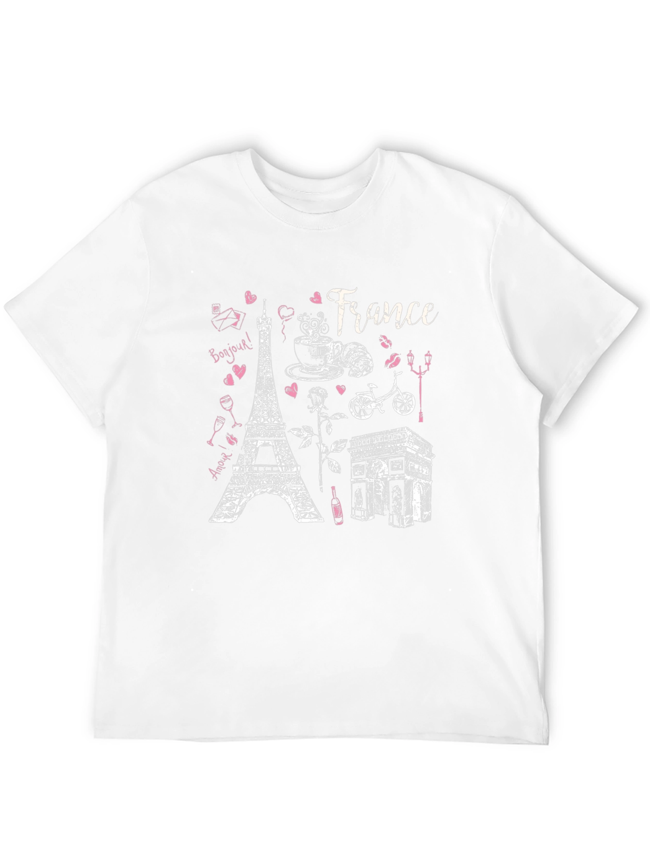 France Landmarks Graphic Tee - Black