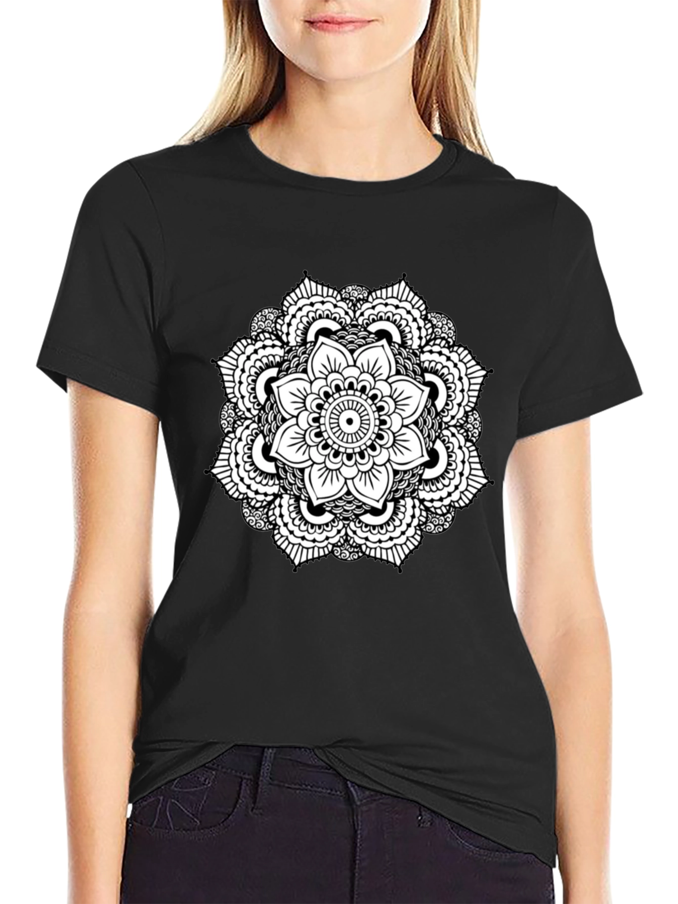 Black Mandala Graphic Tee