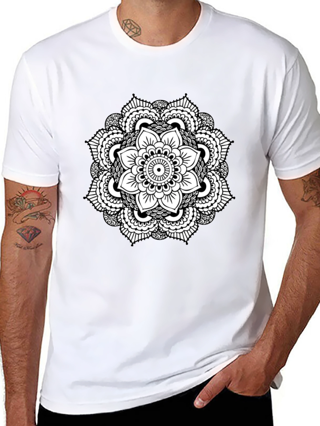 Black Mandala Graphic Tee