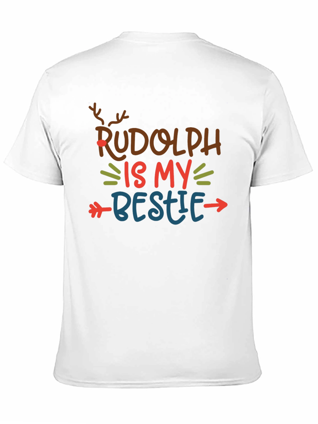 Rudolph is My Bestie Graphic Tee - Holiday Fun!