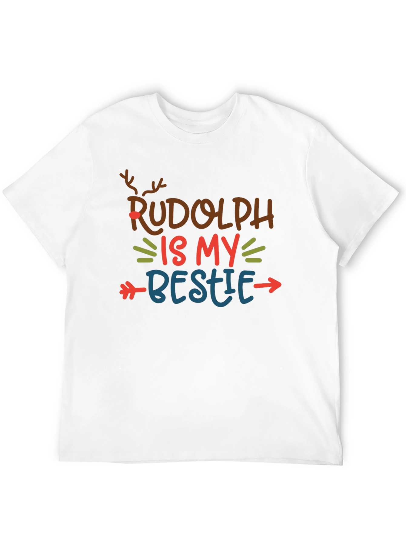 Rudolph is My Bestie Graphic Tee - Holiday Fun!