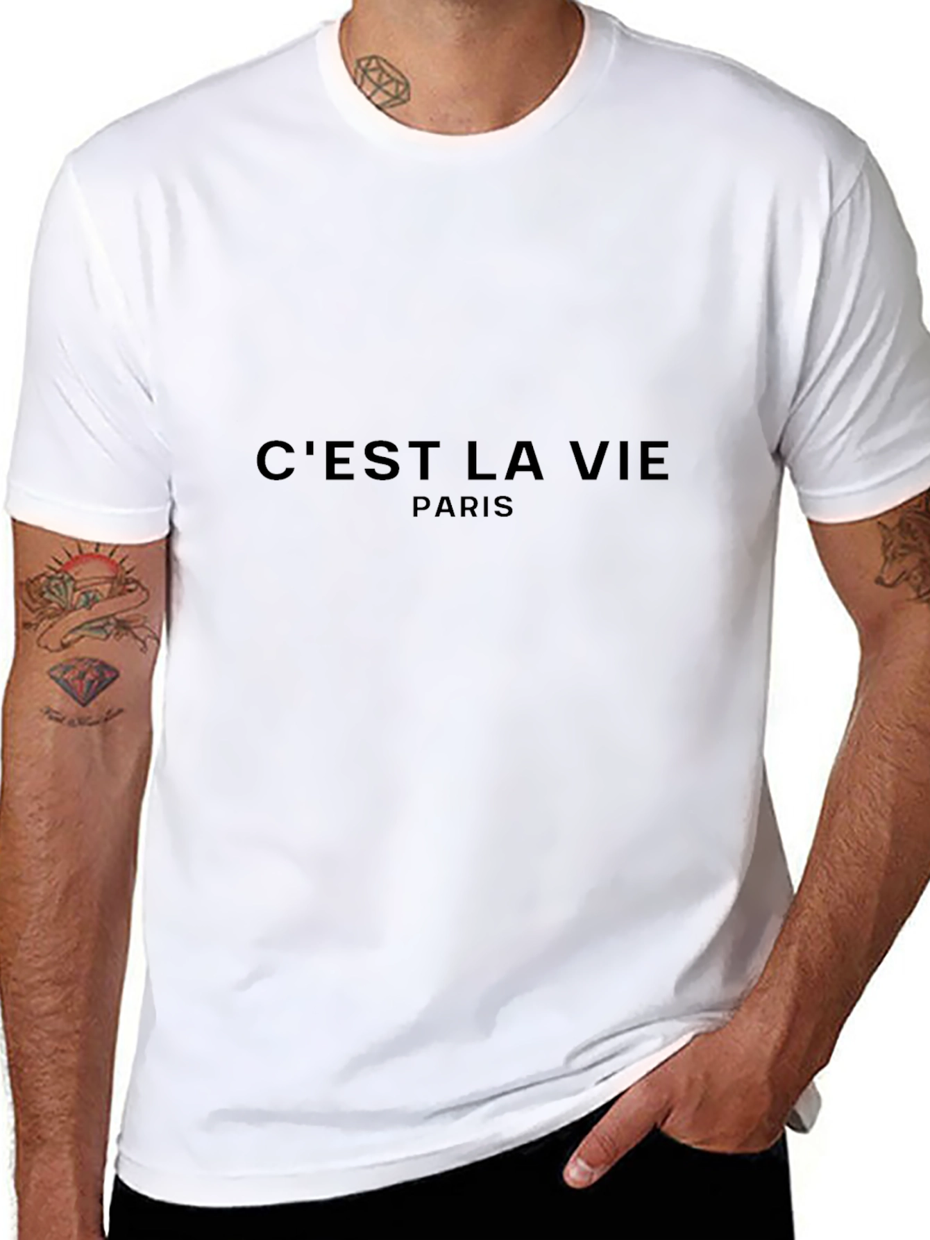 Cest La Vie Paris Black Graphic Tee