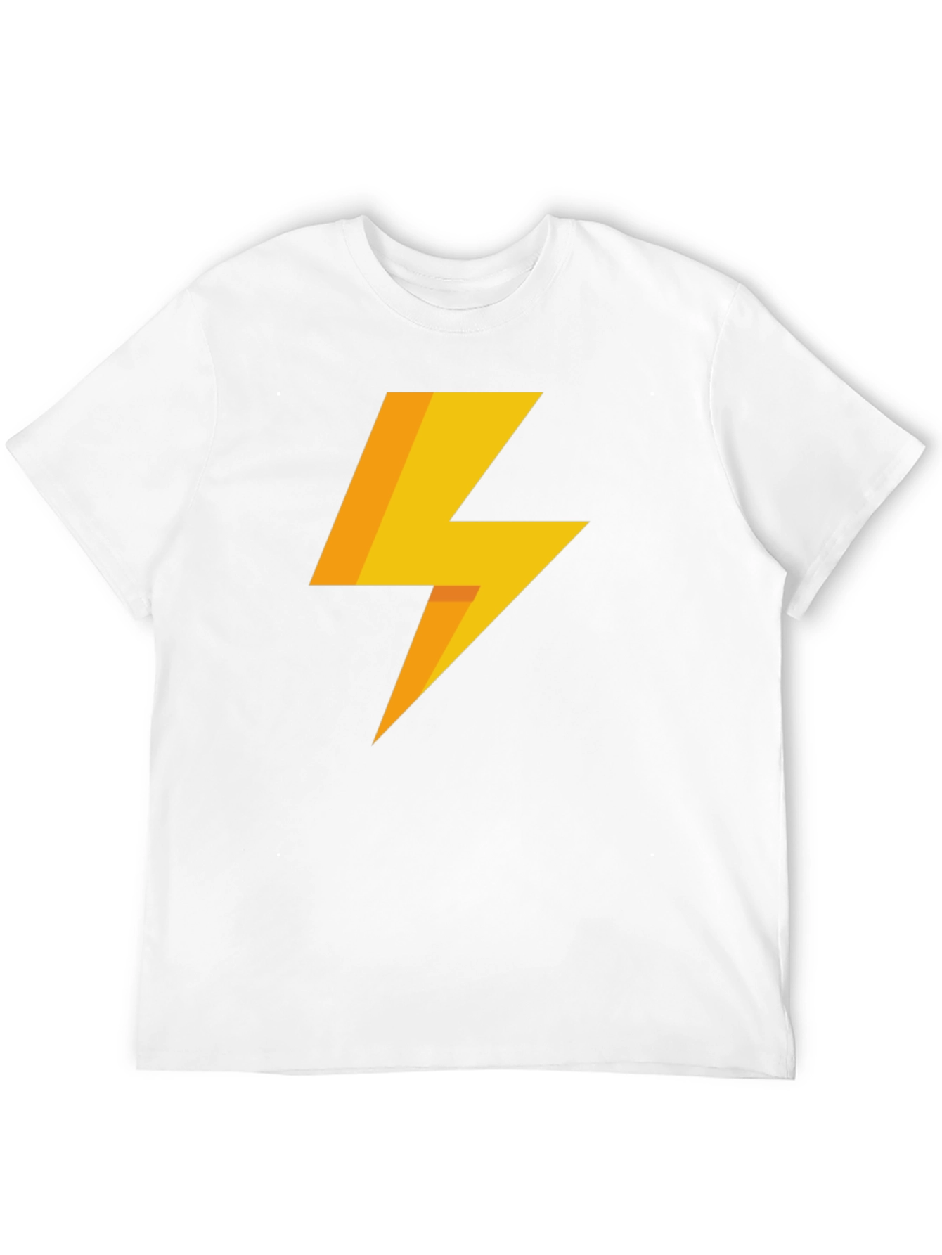 Lightning Bolt Graphic Tee - Black Cotton T-Shirt