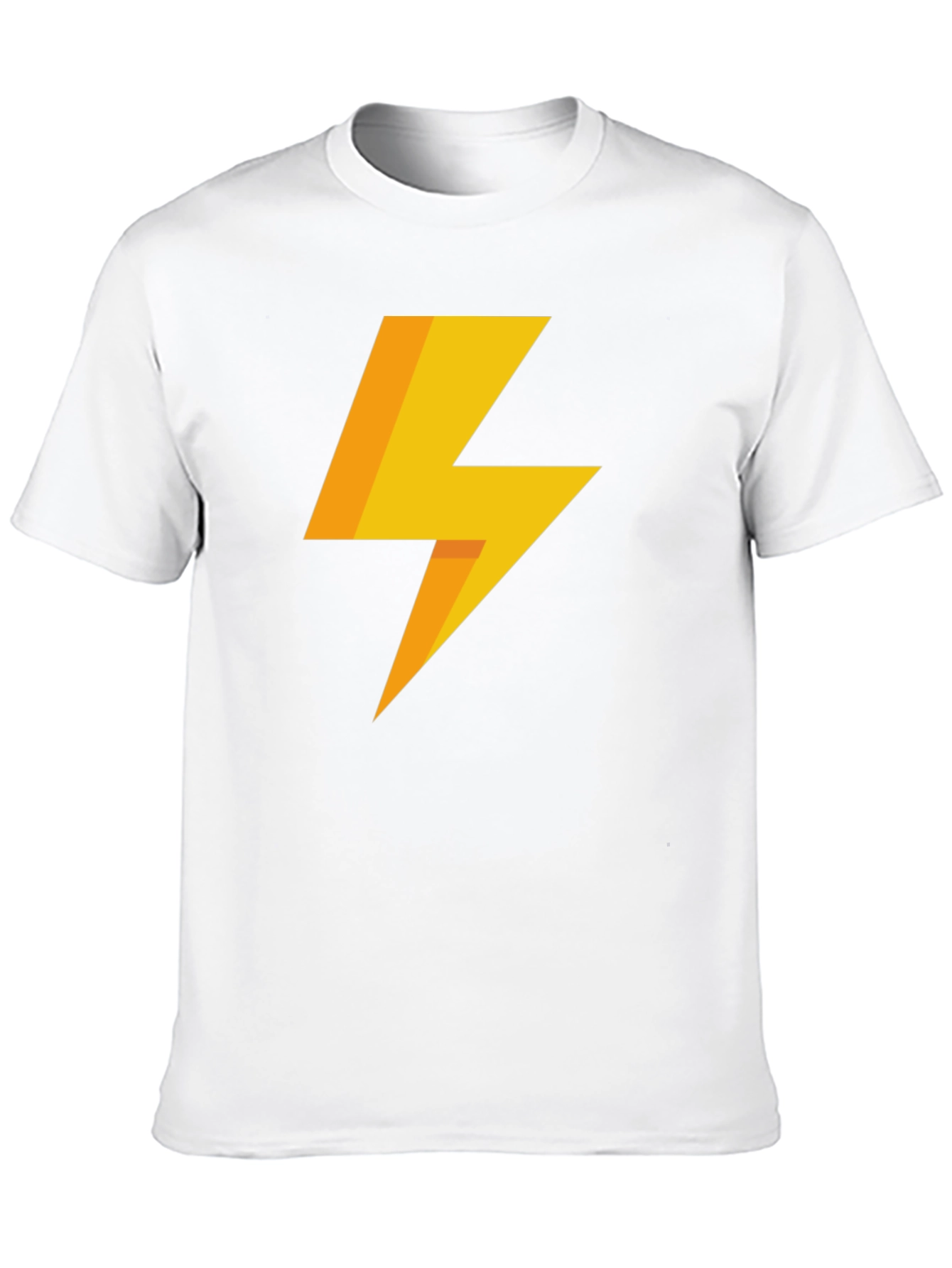 Lightning Bolt Graphic Tee - Black Cotton T-Shirt