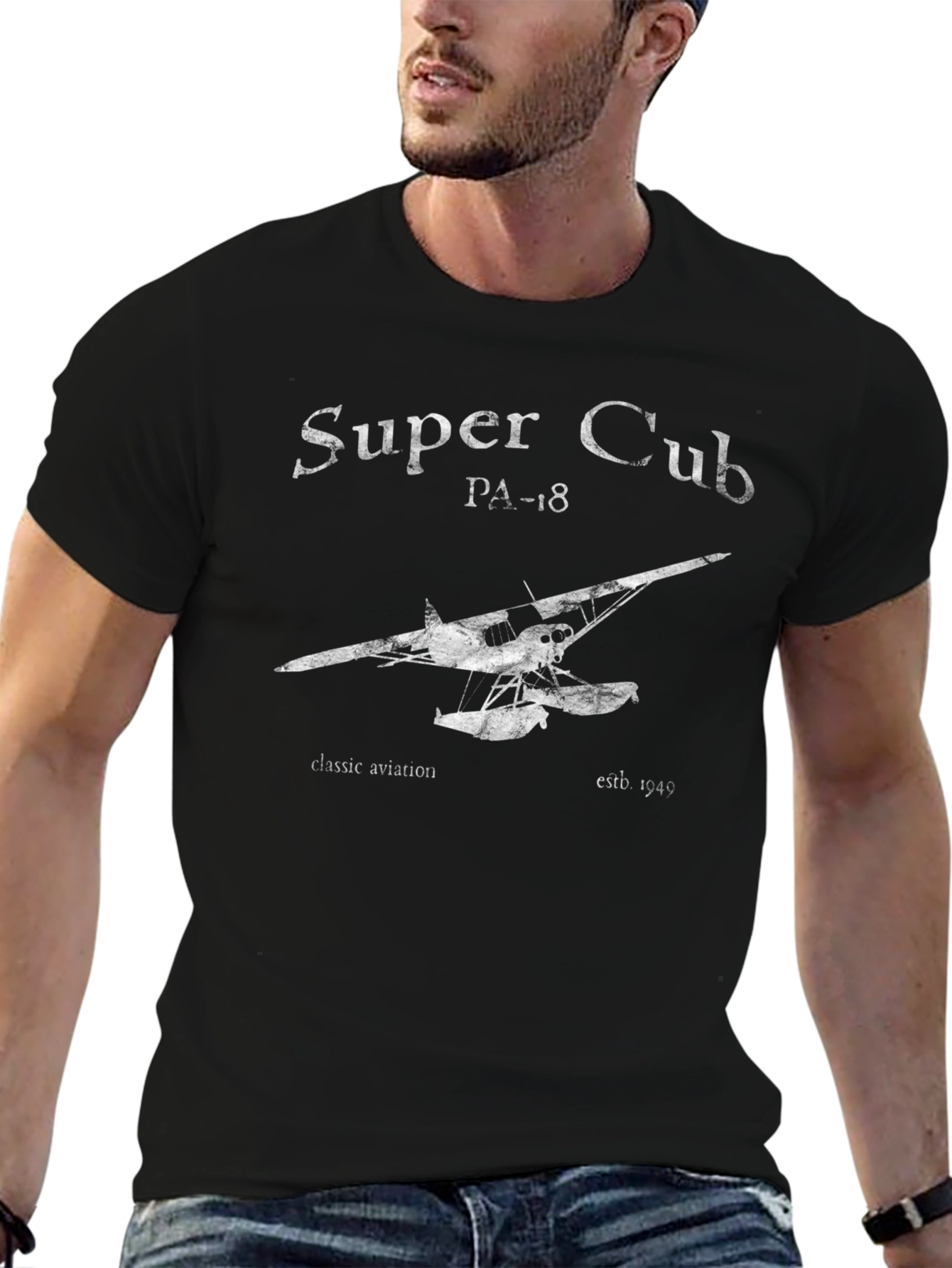 Super Cub PA-18 T-Shirt - Classic Aviation Tee