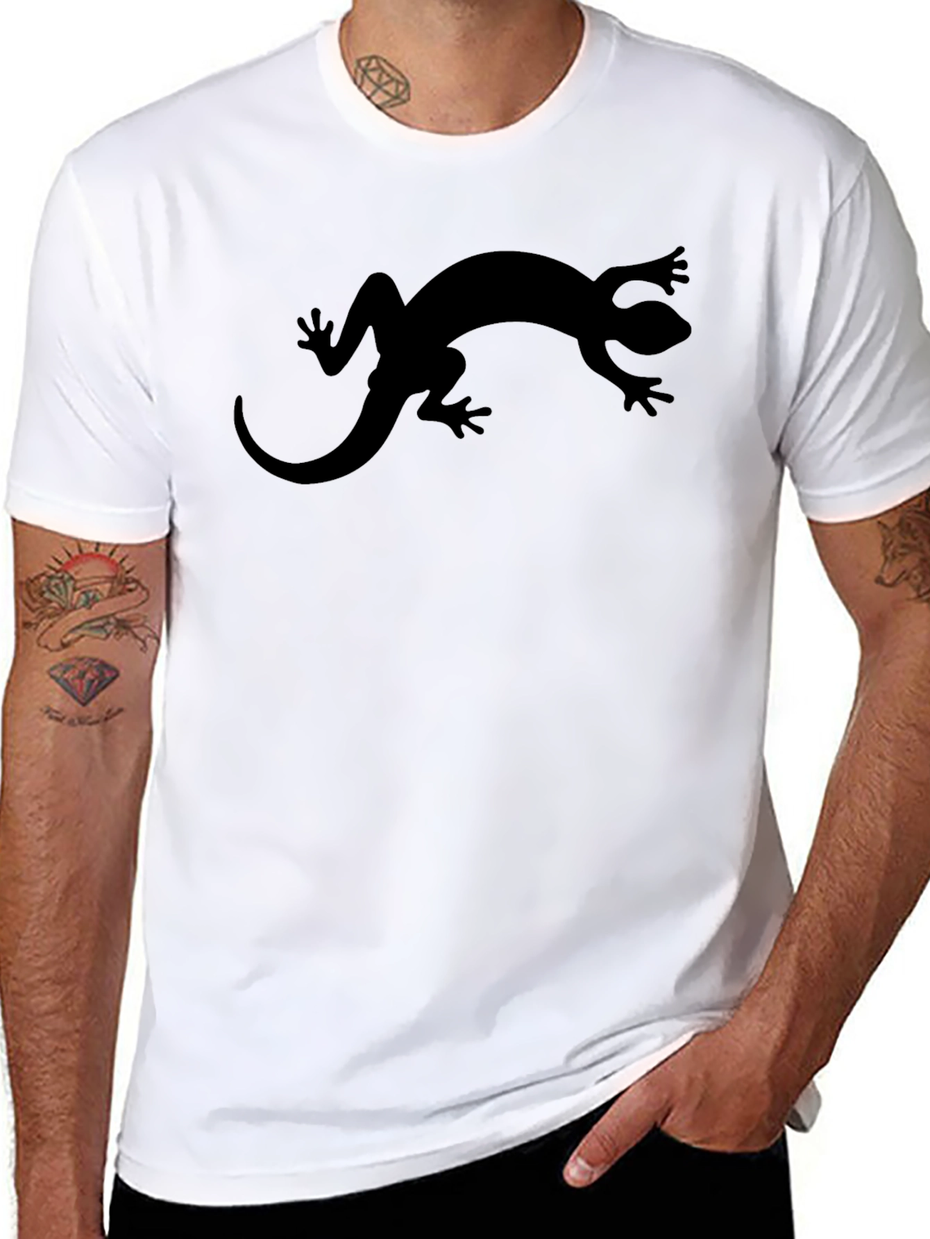 Black Lizard Graphic T-Shirt for Men