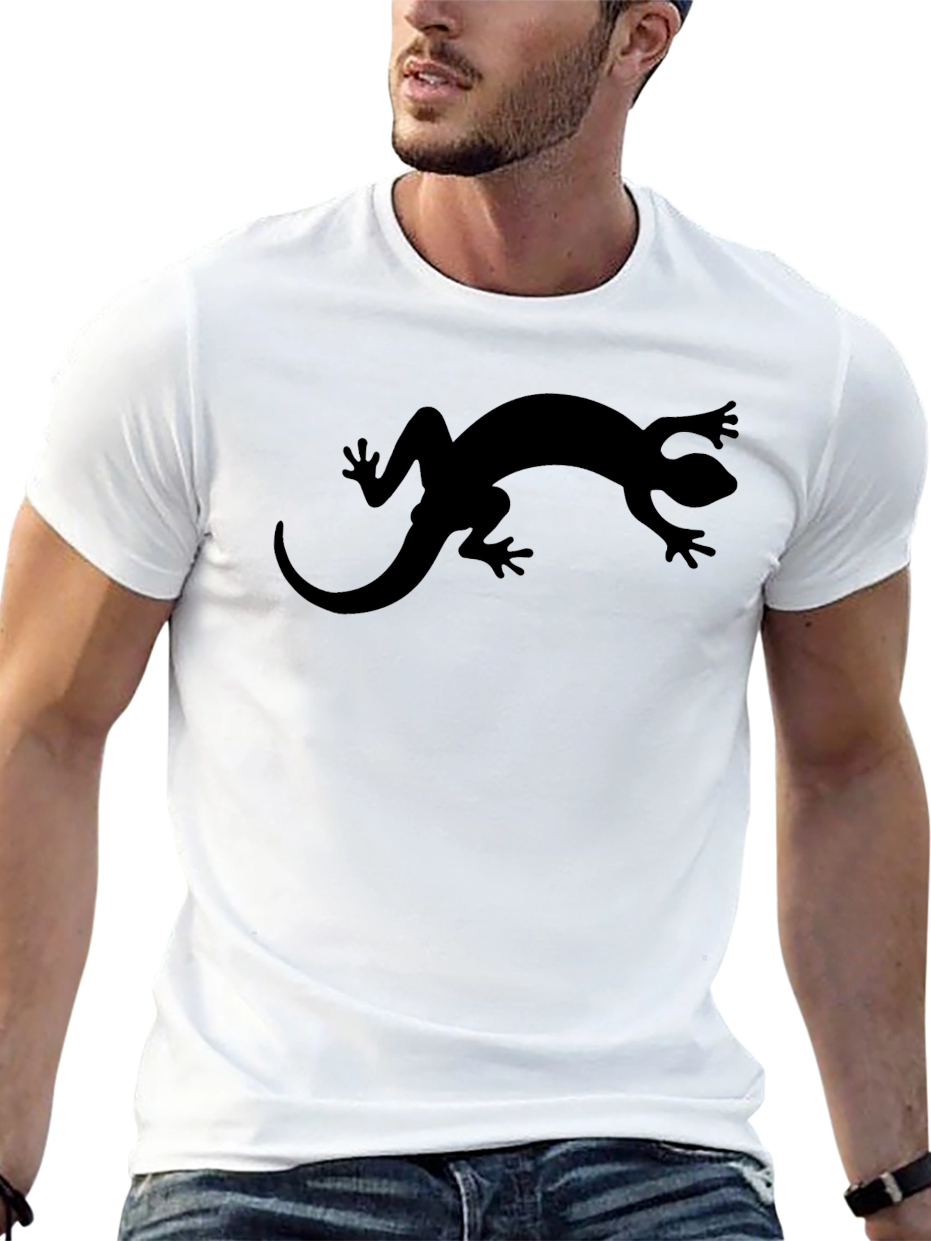 Black Lizard Graphic T-Shirt for Men
