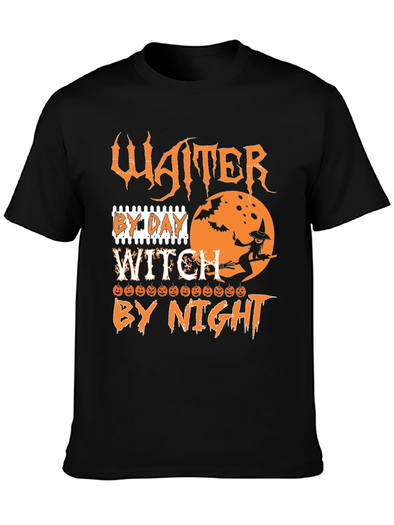 Waiter By Day Witch By Night Halloween T-Shirt