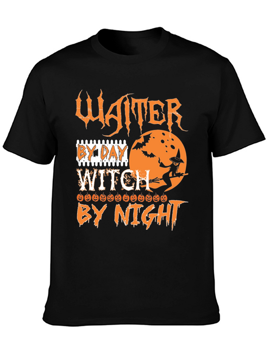 Waiter By Day Witch By Night Halloween T-Shirt