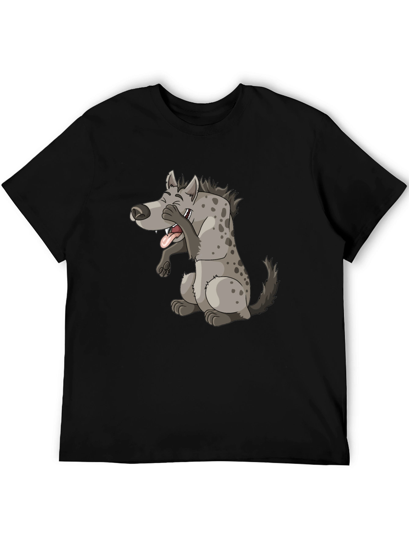 Laughing Hyena Graphic Tee - Black Cotton Blend