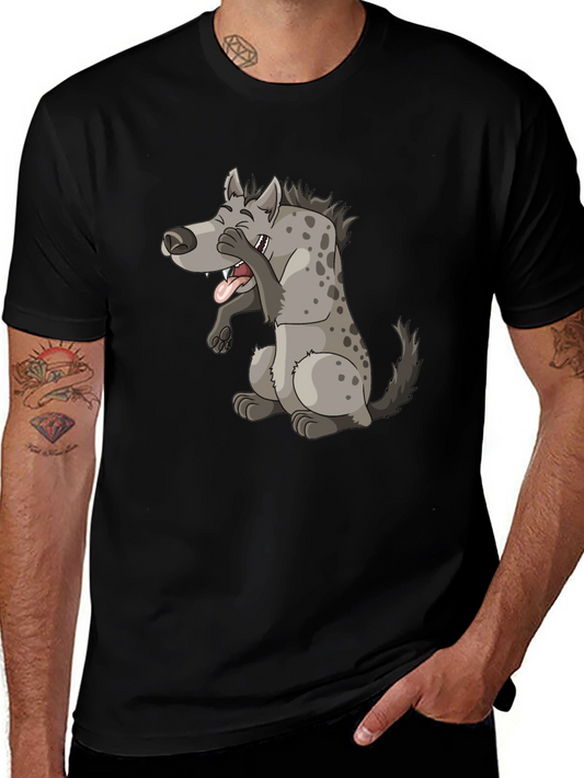 Laughing Hyena Graphic Tee - Black Cotton Blend