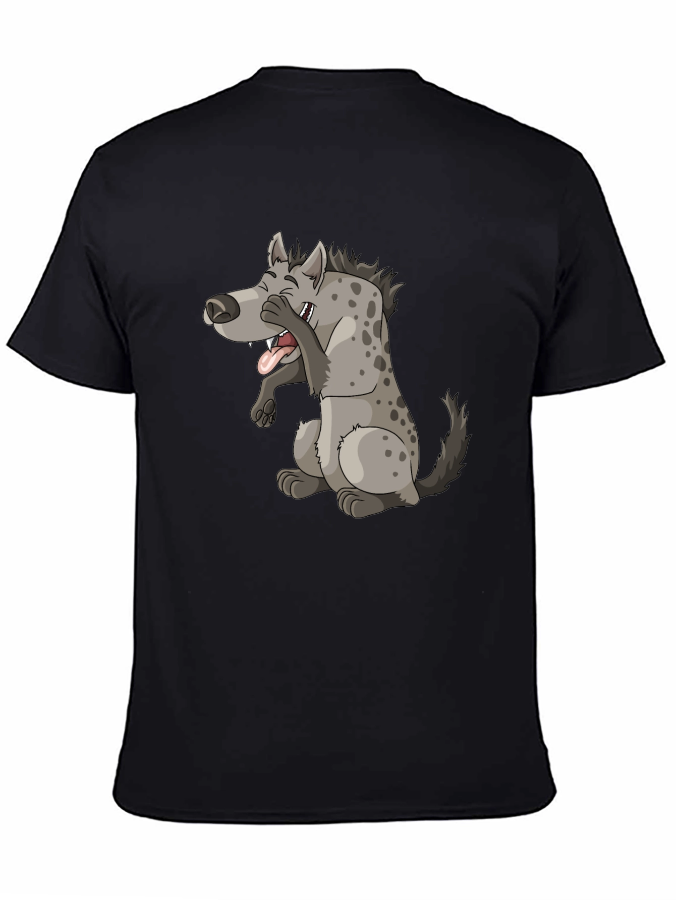 Laughing Hyena Graphic Tee - Black Cotton Blend