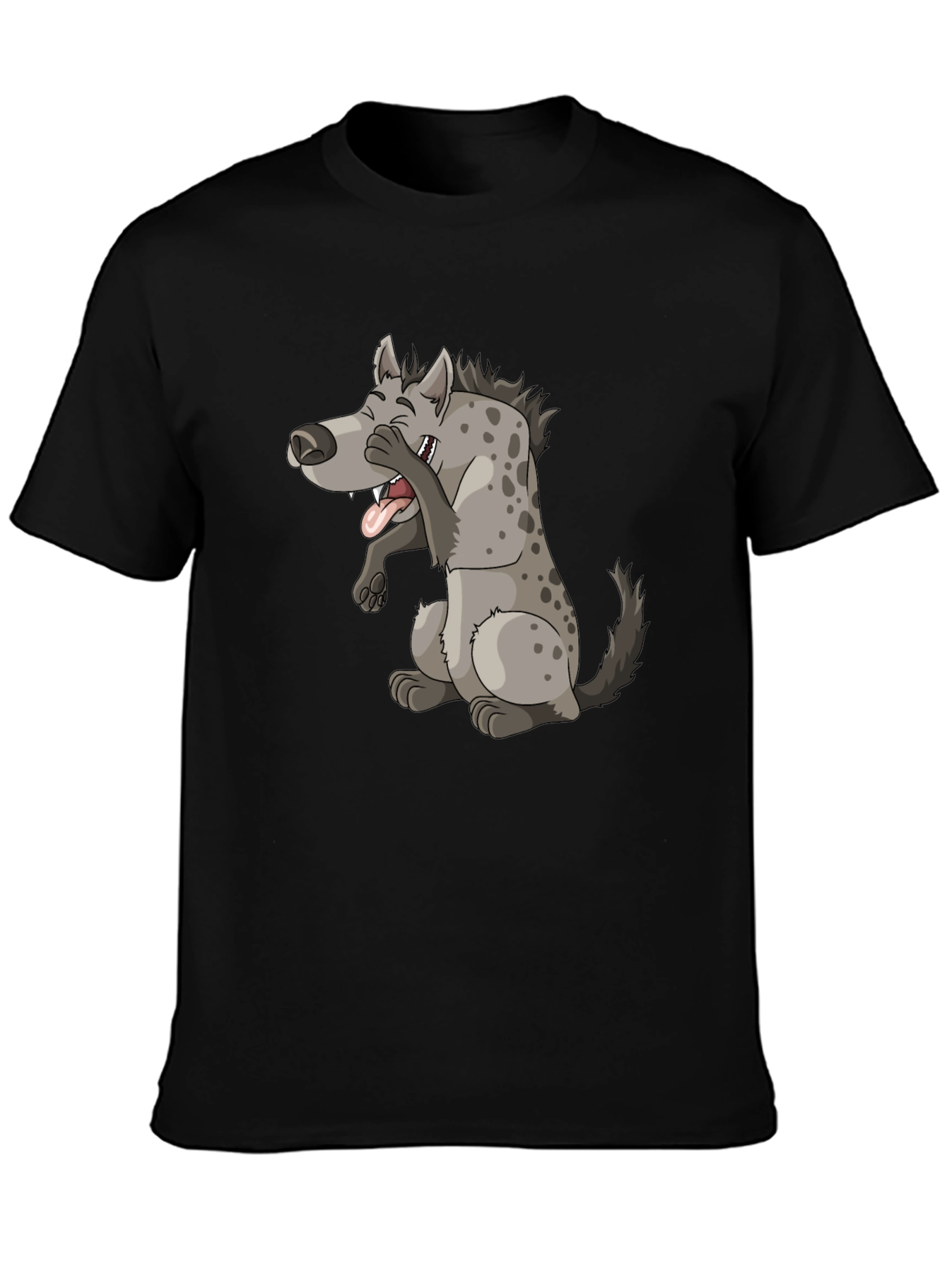Laughing Hyena Graphic Tee - Black Cotton Blend