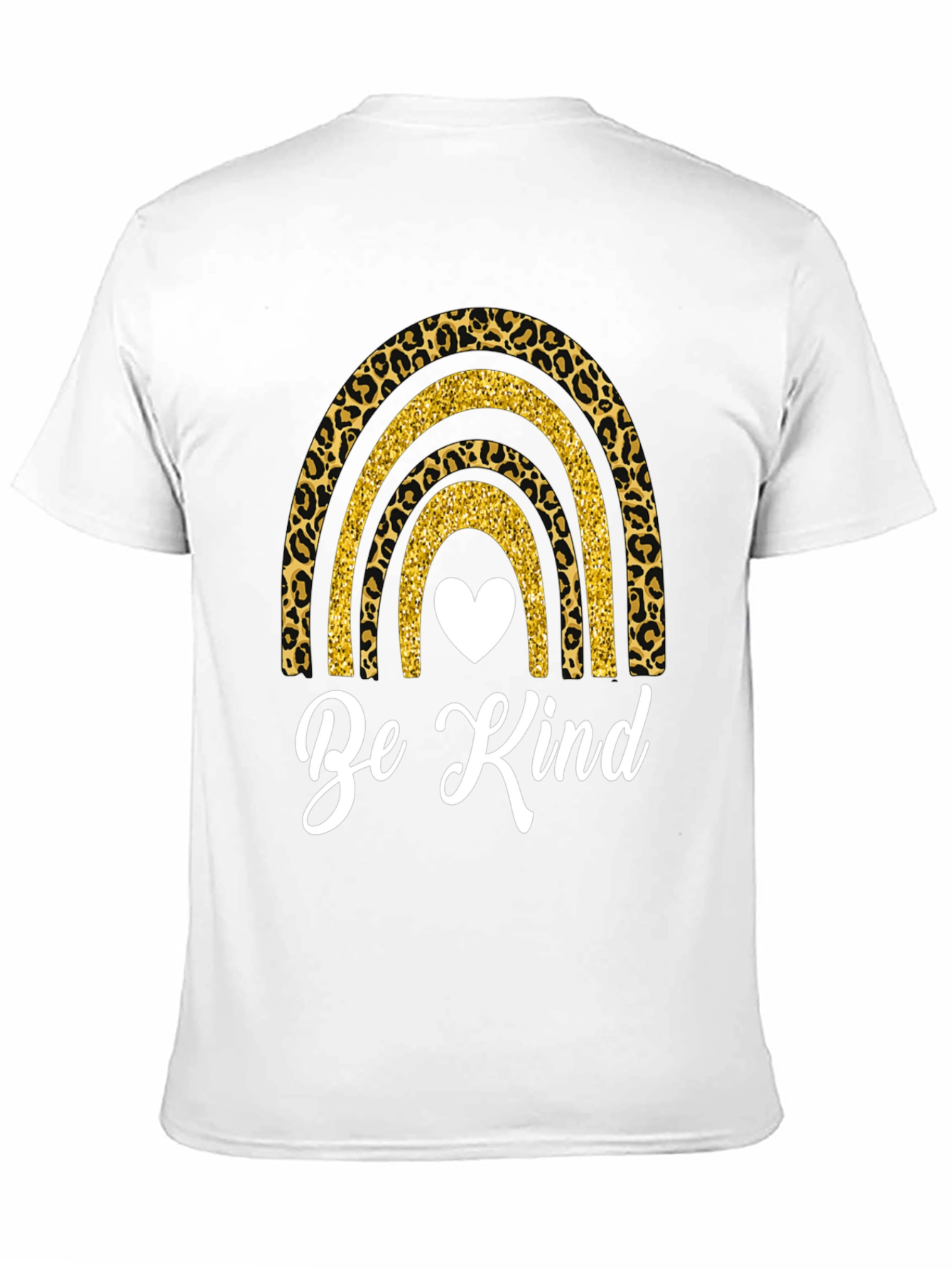 Be Kind Rainbow Leopard Print T-Shirt