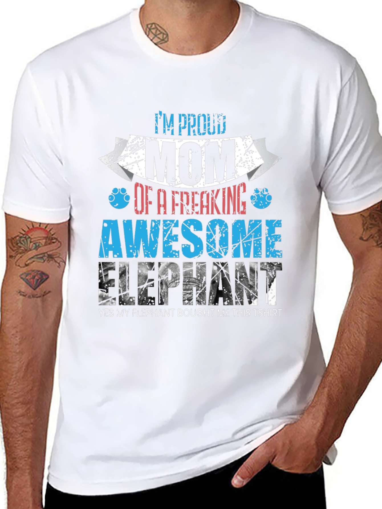 Proud Mom of Awesome Elephant T-Shirt